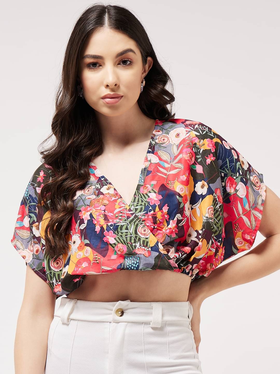     			Pannkh Women's Polyester Crop Top ( Multicolor )