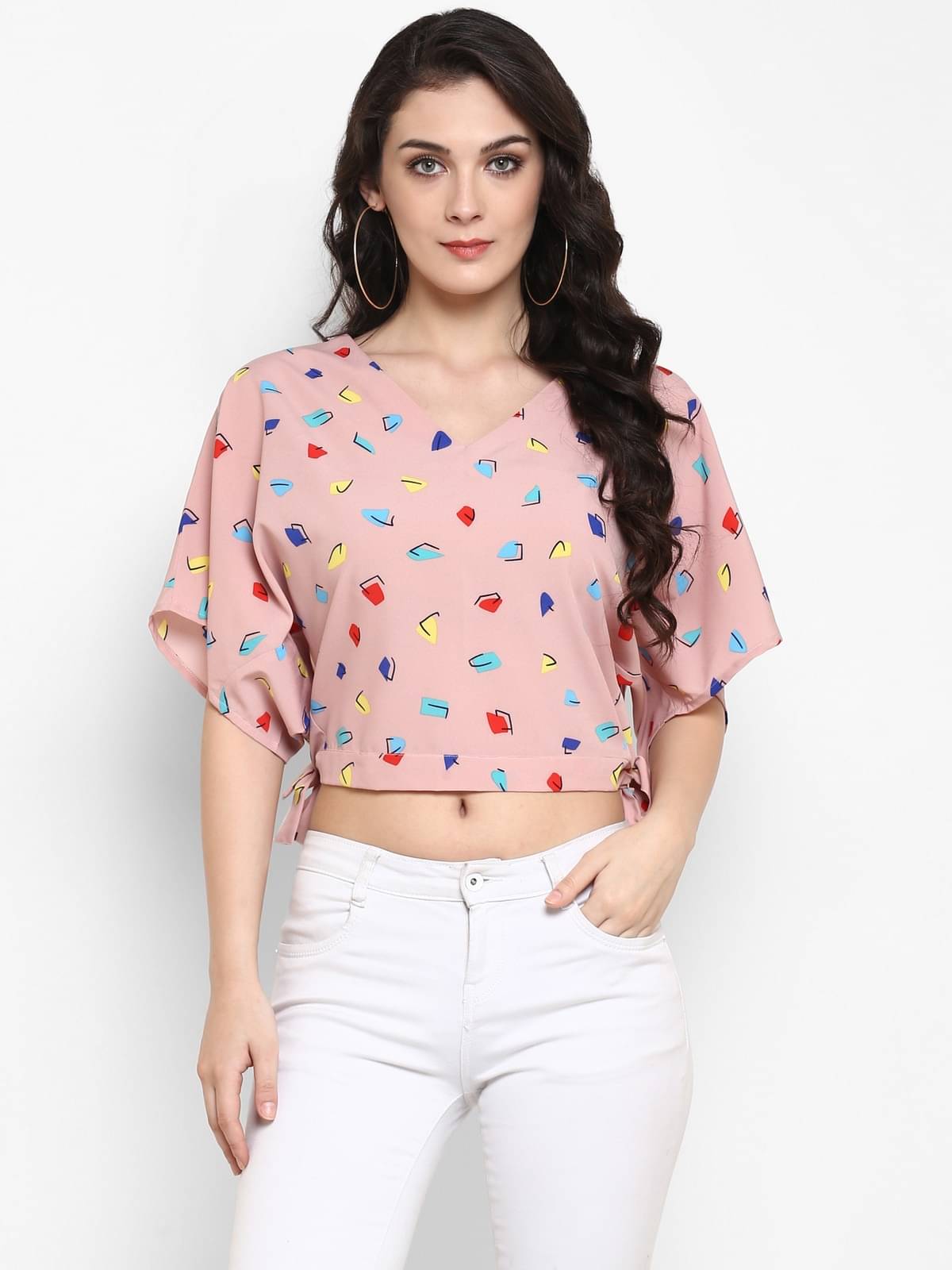     			Pannkh Women's Polyester Regular Top ( Peach )