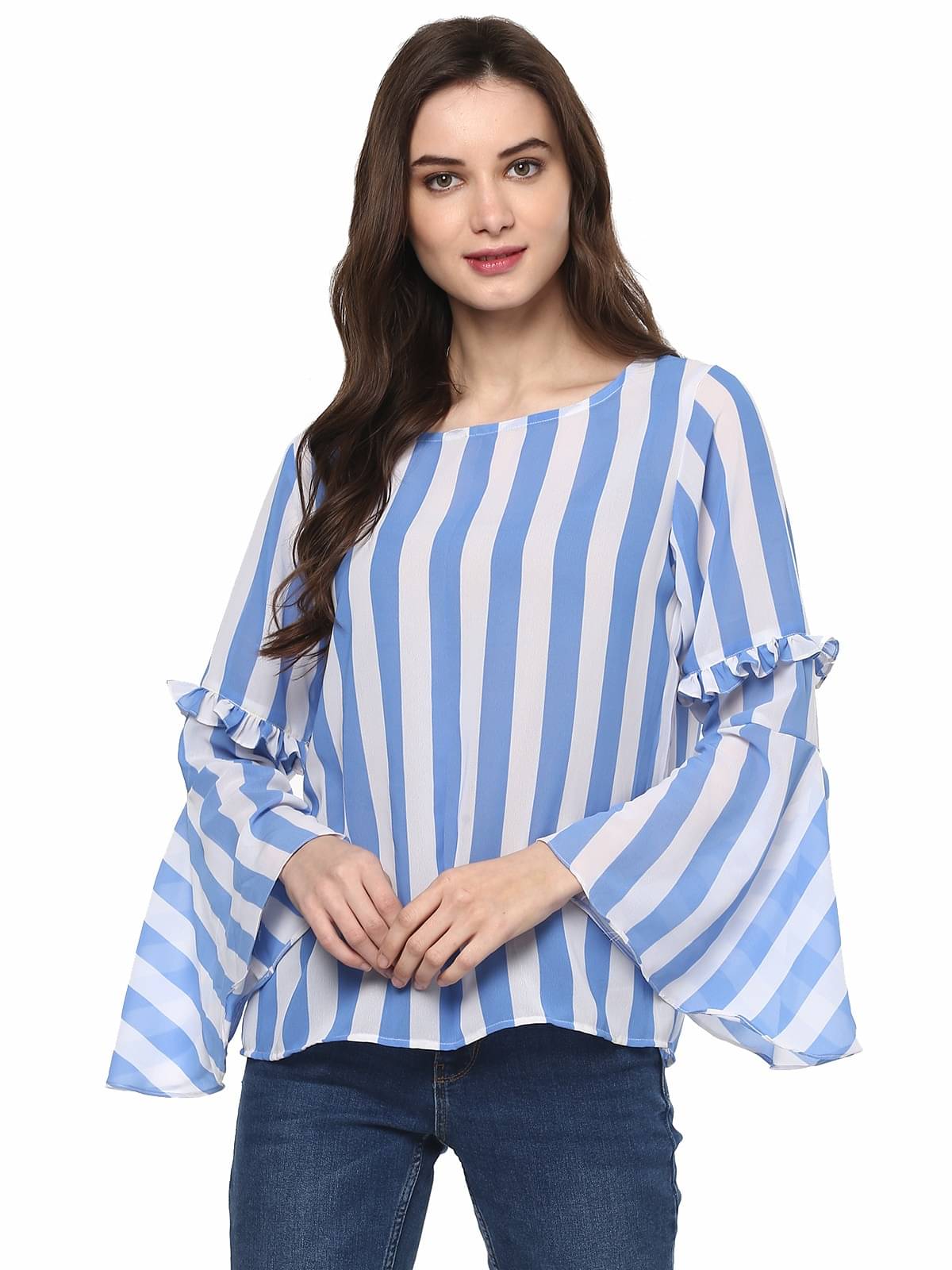 Pannkh Women's Polyester Regular Top ( Peach ) Pannkh Women's Polyester Regular Top ( Peach )