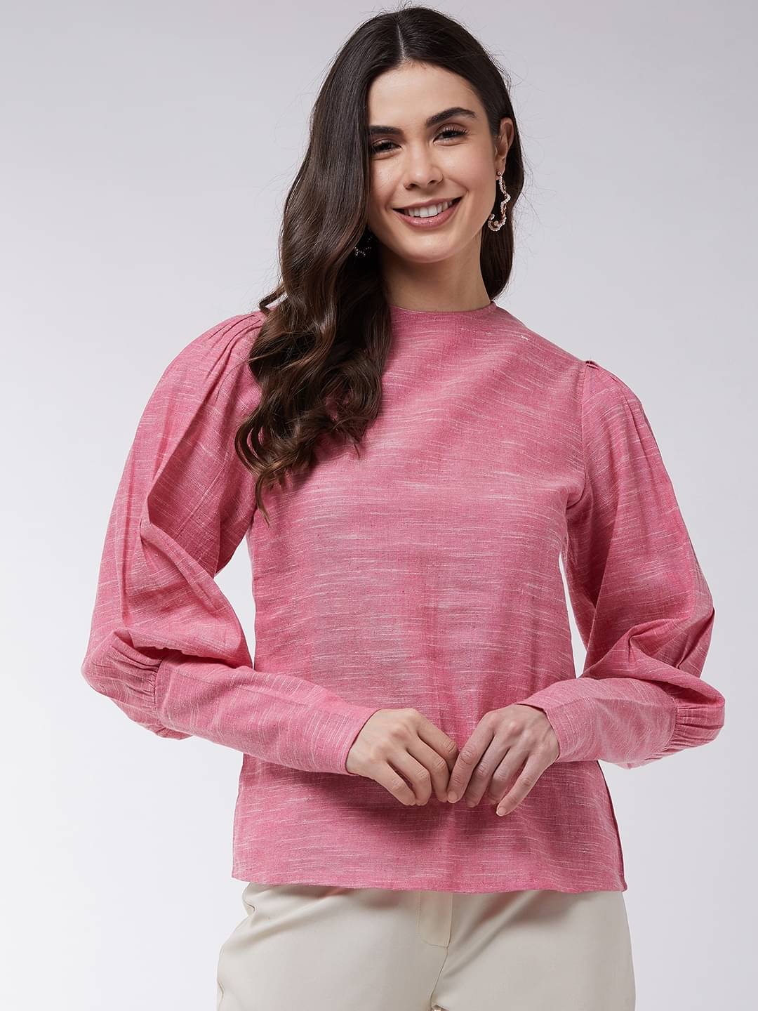     			Pannkh Women's Cotton Regular Top ( Pink )