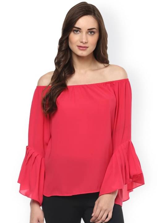 Pannkh Women's Polyester Regular Top ( Pink ) Pannkh Women's Polyester Regular Top ( Pink )