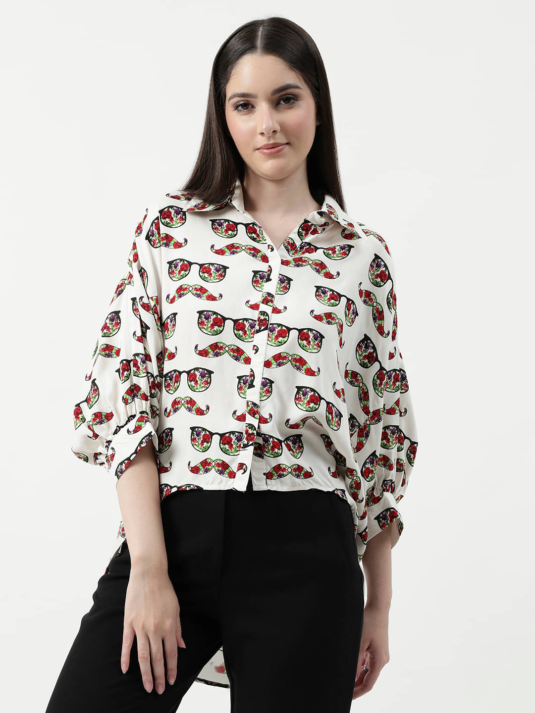Pannkh Women's Viscose Regular Top ( White ) Pannkh Women's Viscose Regular Top ( White )