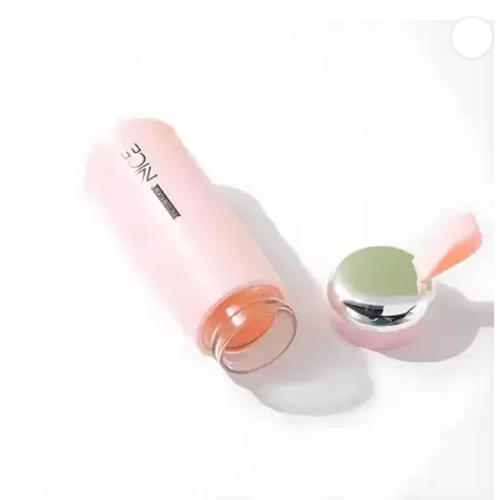     			Qin Pin Water Bottle for Work, School & Office Use Pink Glass Water Bottle 400 mL ( Set of 1 )