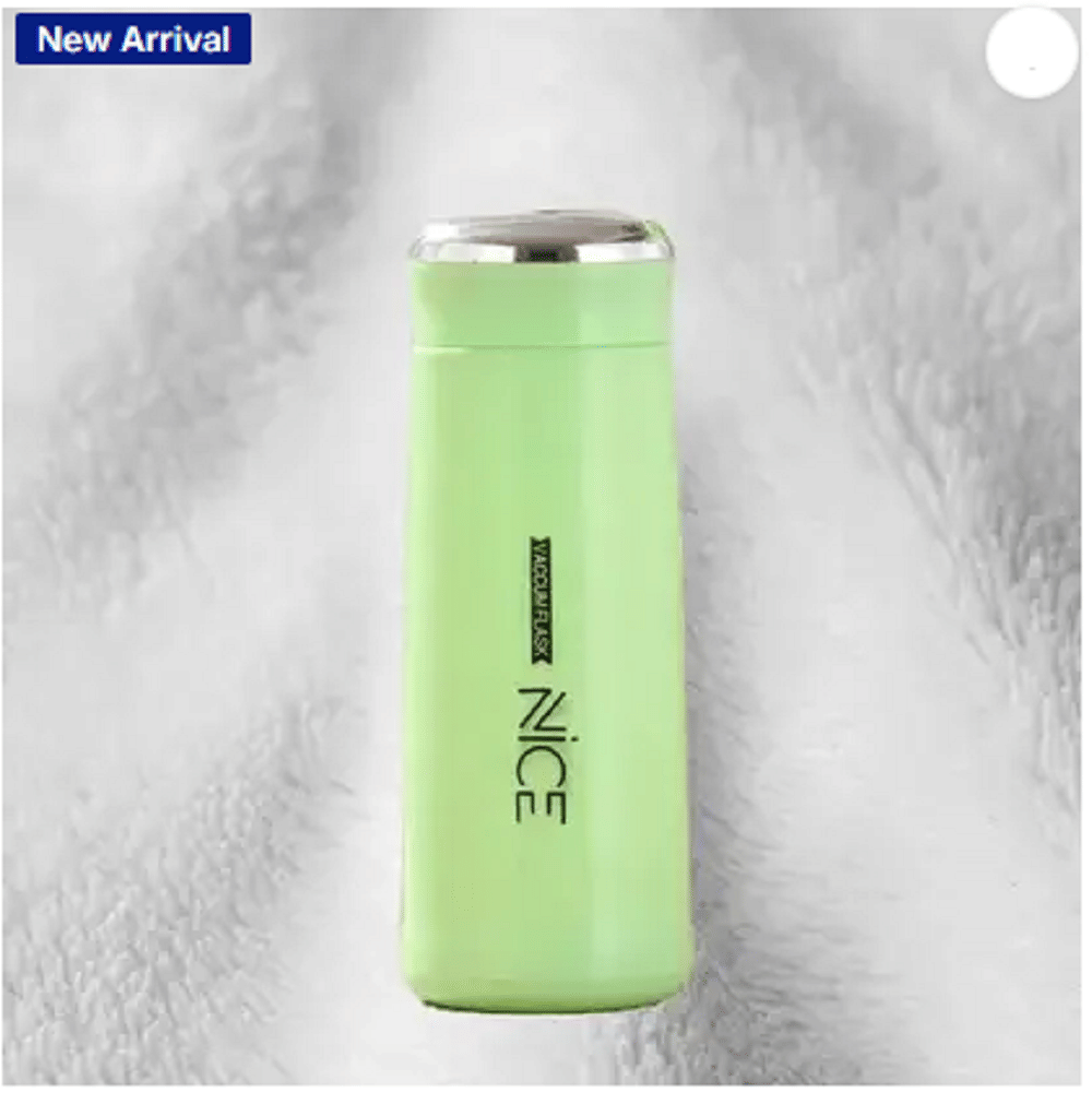     			Qin Pin Water Bottle for Work, School & Office Use Green Glass Water Bottle 400 mL ( Set of 1 )