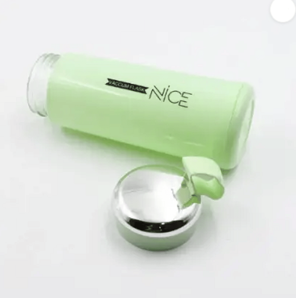     			Qin Pin Water Bottle for Work, School & Office Use Green Glass Water Bottle 400 mL ( Set of 1 )