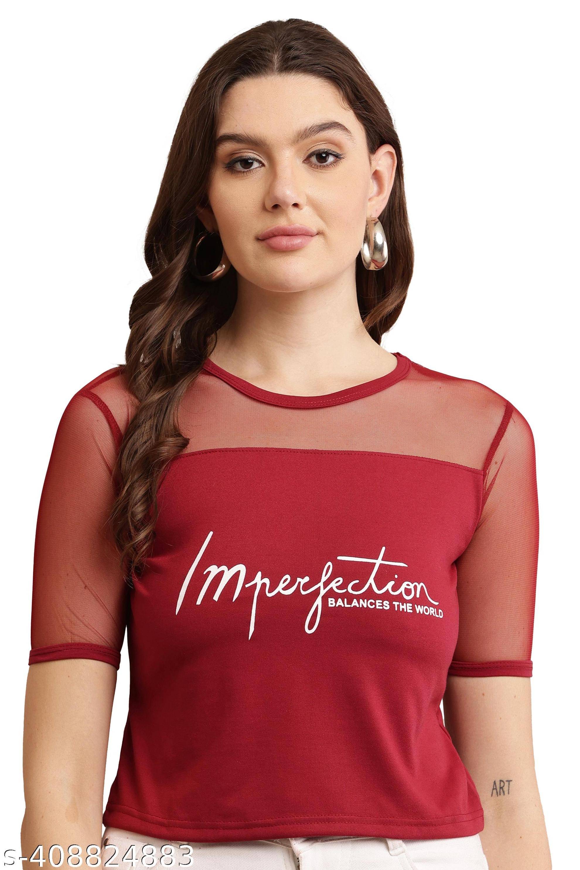 RC NEOEN Women's Viscose Crop Top ( Maroon ) RC NEOEN Women's Viscose Crop Top ( Maroon )