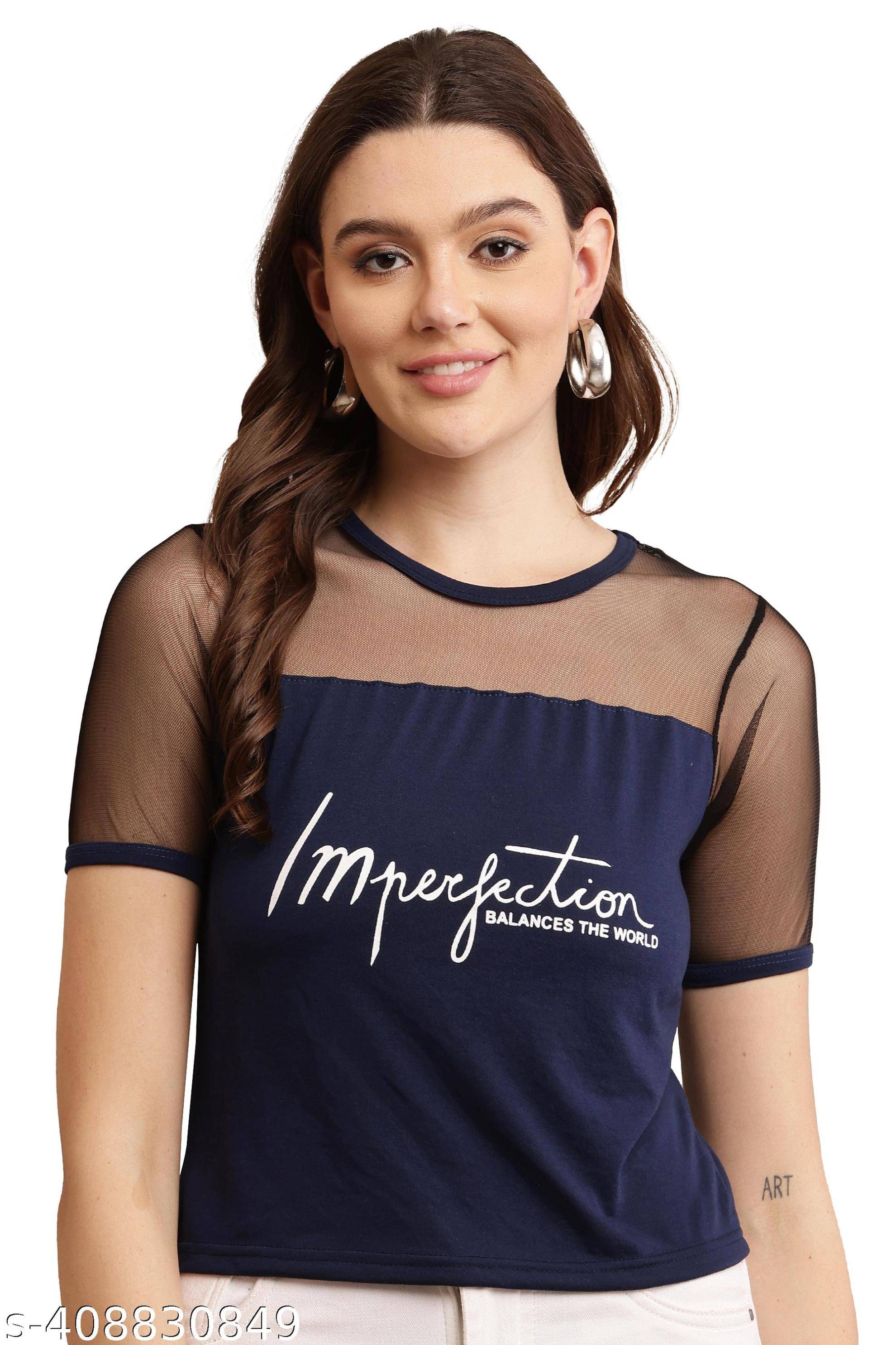 RC NEOEN Women's Viscose Crop Top ( Navy Blue ) RC NEOEN Women's Viscose Crop Top ( Navy Blue )