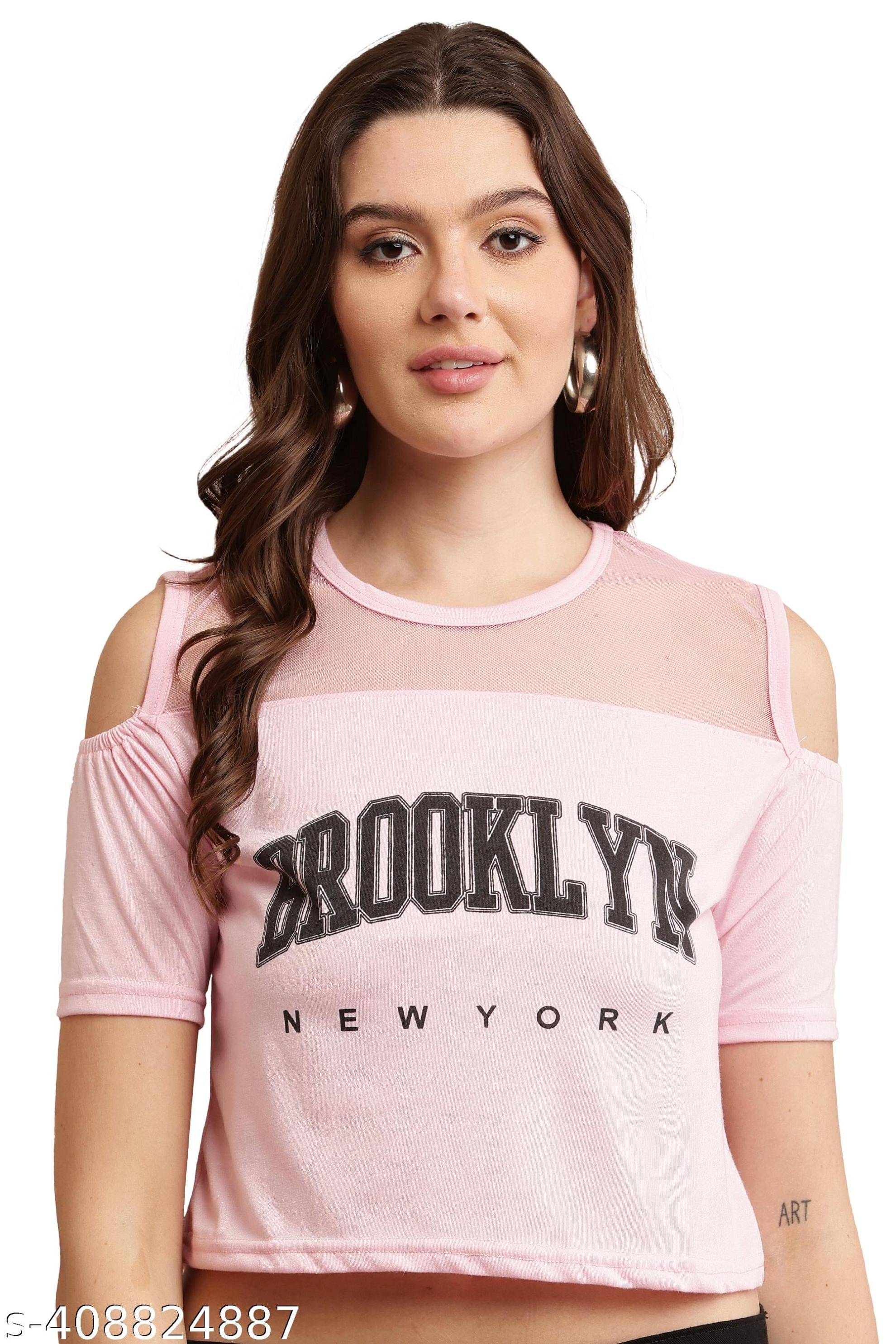 RC NEOEN Women's Viscose Crop Top ( Pink ) RC NEOEN Women's Viscose Crop Top ( Pink )