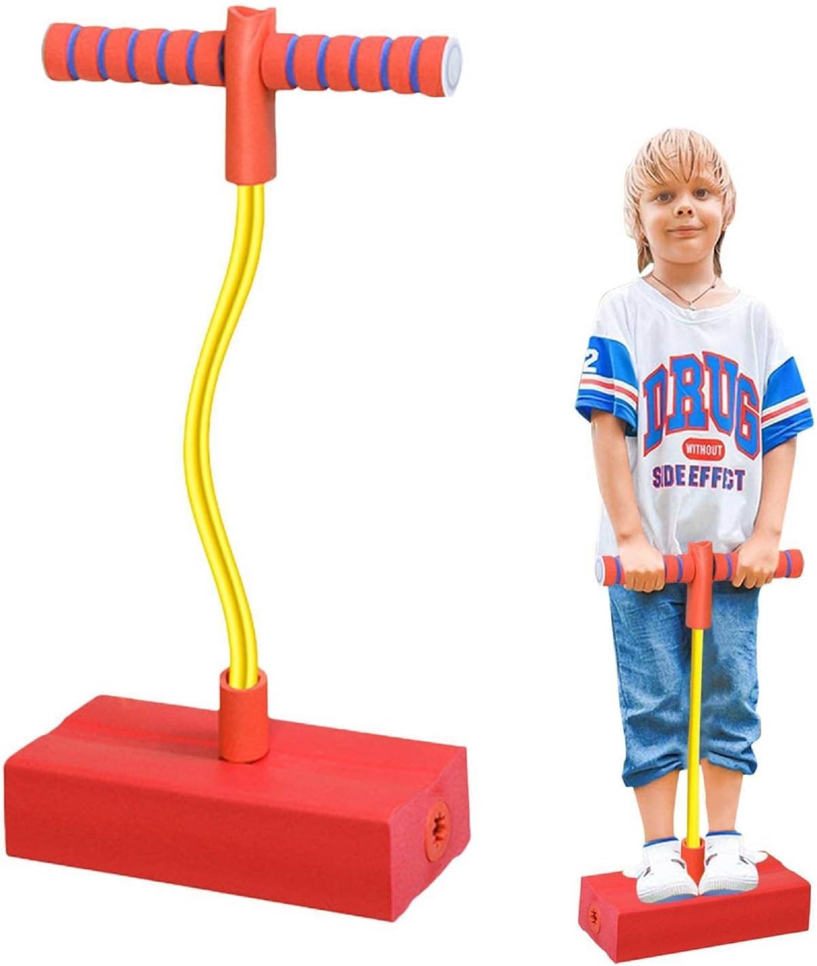     			Shopeleven Pogo Stick Toys for Boys Girls Foam Pogo Jumper with Sound for Kids Pogo Stick for Kids Toddlers Age 3+ Jumping Stick Bungee Indoor Outdoor Toys
