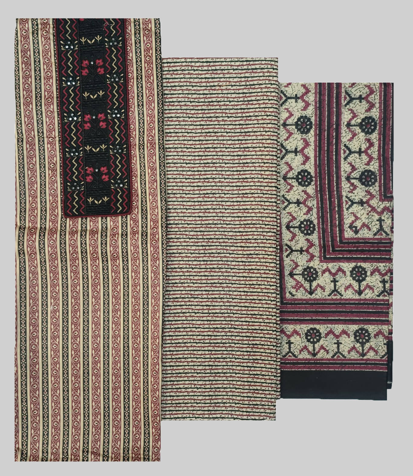 Soul Essence Unstitched Cotton Printed Dress Material - Black ( Pack of 1 )     			Soul Essence Unstitched Cotton Printed Dress Material - Black ( Pack of 1 )