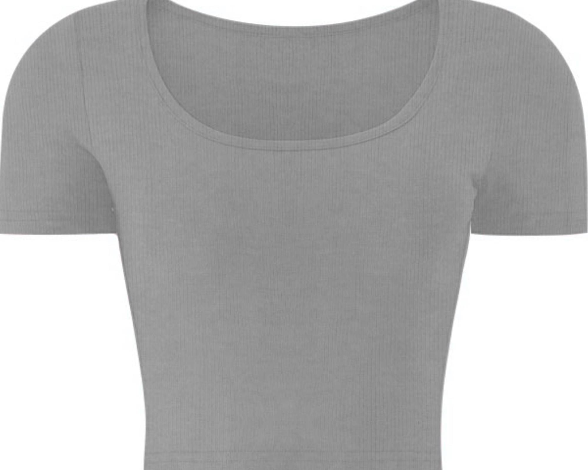 THE BLAZZE Women's Cotton Crop Top ( Grey ) THE BLAZZE Women's Cotton Crop Top ( Grey )