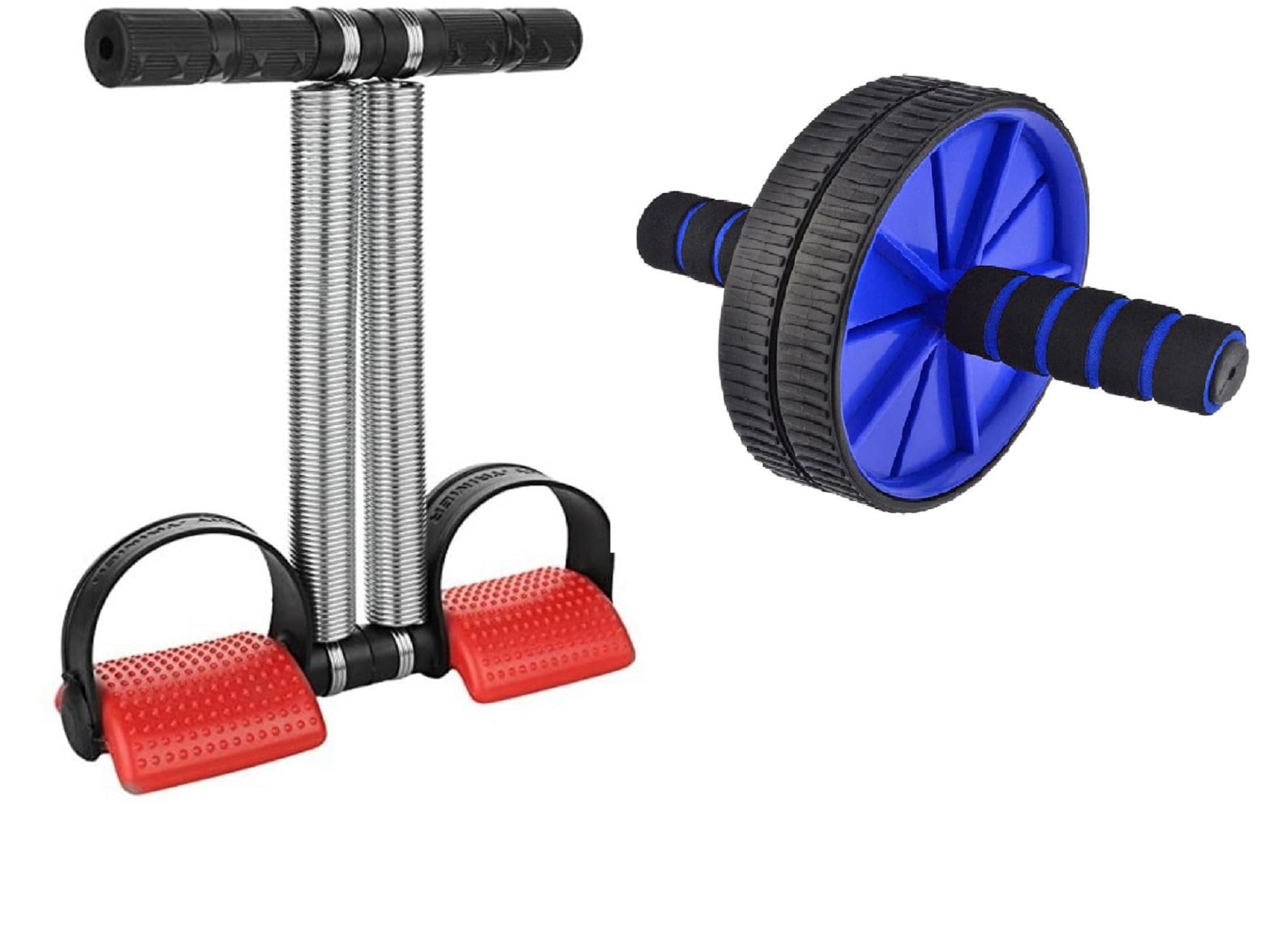 Tummy Trimmer with Ab Wheel Roller Combo Core Abdominal Workout Weight Loss Trimmer-Abs Exerciser-Body Toner for Men & Women Tummy Trimmer with Ab Wheel Roller Combo Core Abdominal Workout Weight Loss Trimmer-Abs Exerciser-Body Toner for Men & Women