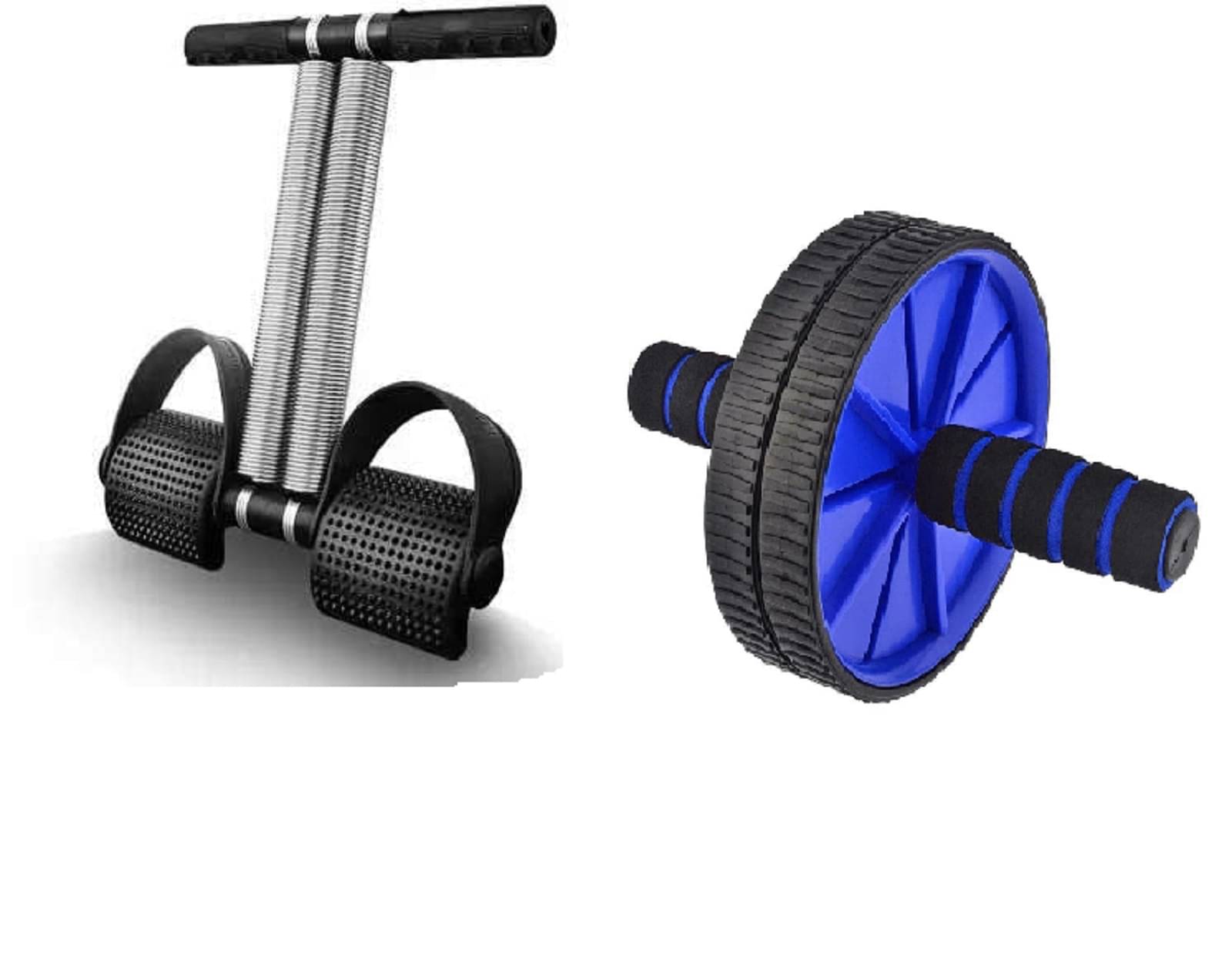 Tummy Trimmer with Ab Wheel Roller Combo Core Abdominal Workout Weight Loss Trimmer-Abs Exerciser-Body Toner for Men & Women     			Tummy Trimmer with Ab Wheel Roller Combo Core Abdominal Workout Weight Loss Trimmer-Abs Exerciser-Body Toner for Men & Women