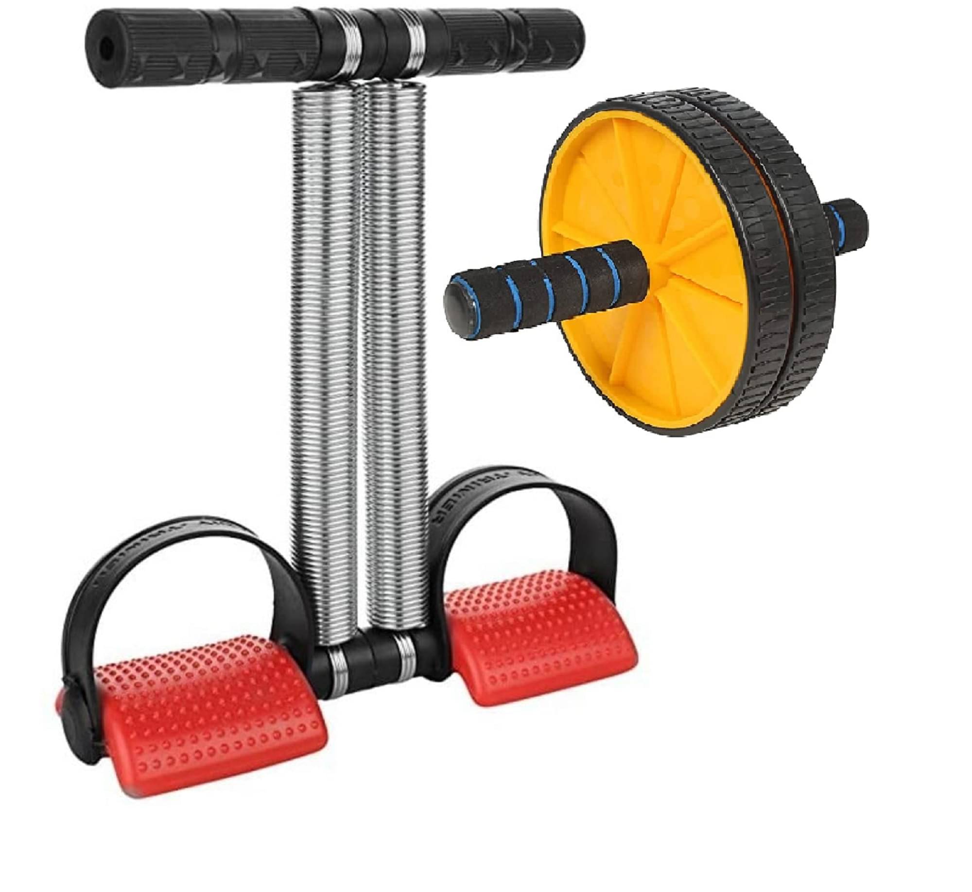 Tummy Trimmer with Ab Wheels – Dual Spring Ab Exerciser & Ab Roller Wheel for Core Strength, Waist Toning, and Full Body Fitness – Portable & Compact Home Workout Equipment for All Fitness Levels Tummy Trimmer with Ab Wheels – Dual Spring Ab Exerciser & Ab Roller Wheel for Core Strength, Waist Toning, and Full Body Fitness – Portable & Compact Home Workout Equipment for All Fitness Levels