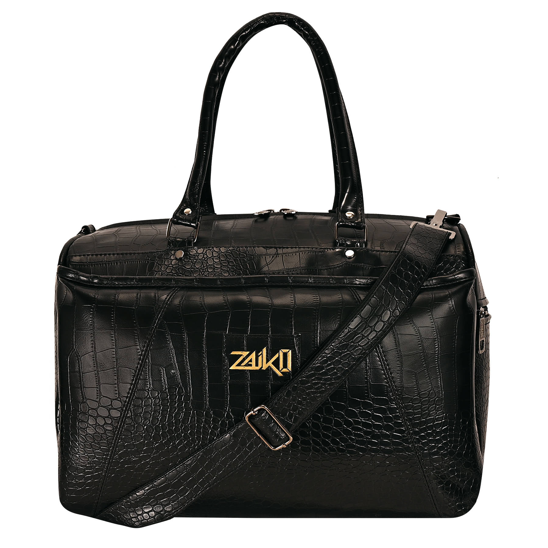     			ZAIKO BAGS 25 Ltrs Black Artificial Leather Duffle Bag