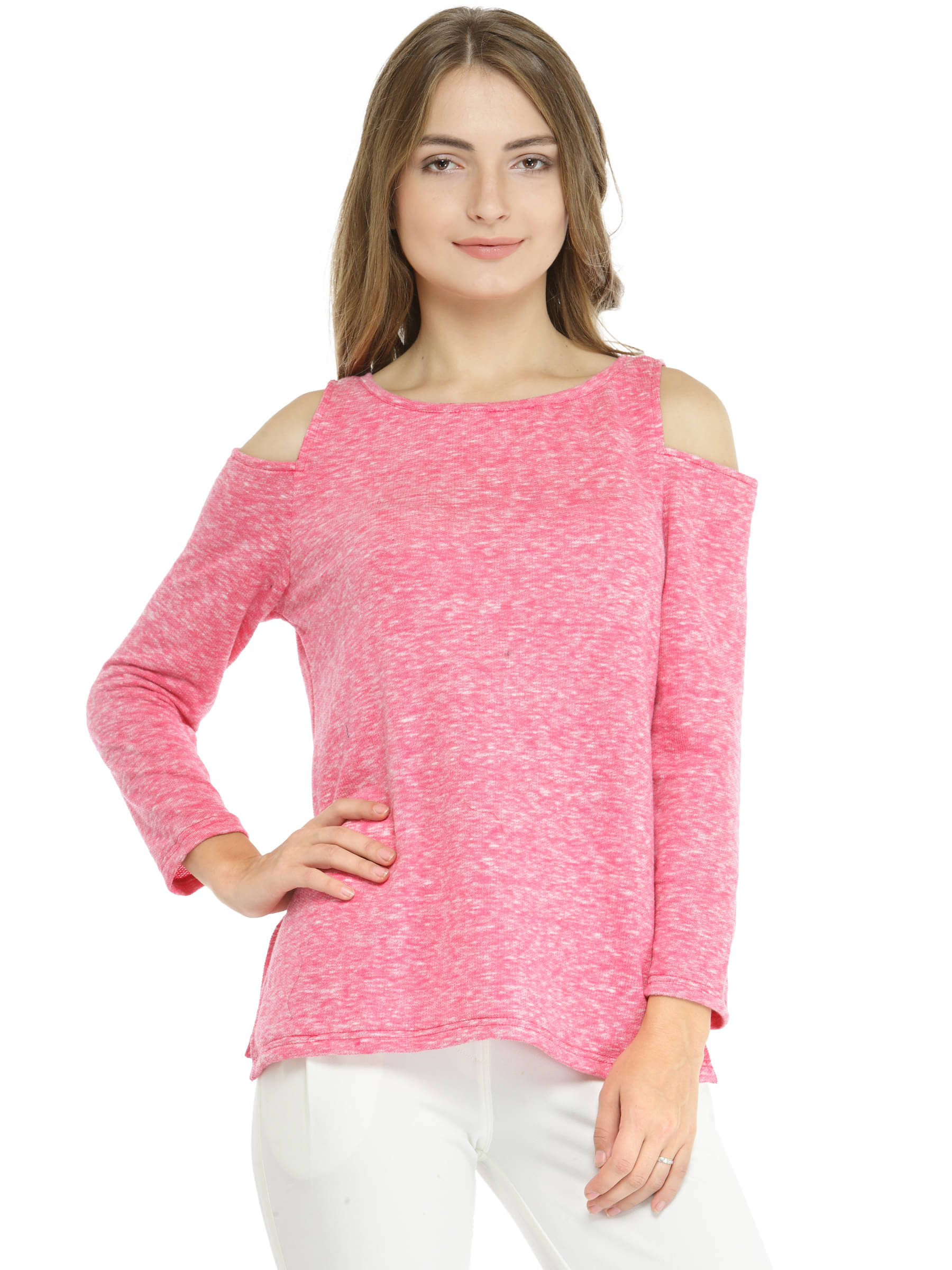 Zima Leto Polyester Women's Non Zippered Sweatshirt ( Pink ) Zima Leto Polyester Women's Non Zippered Sweatshirt ( Pink )
