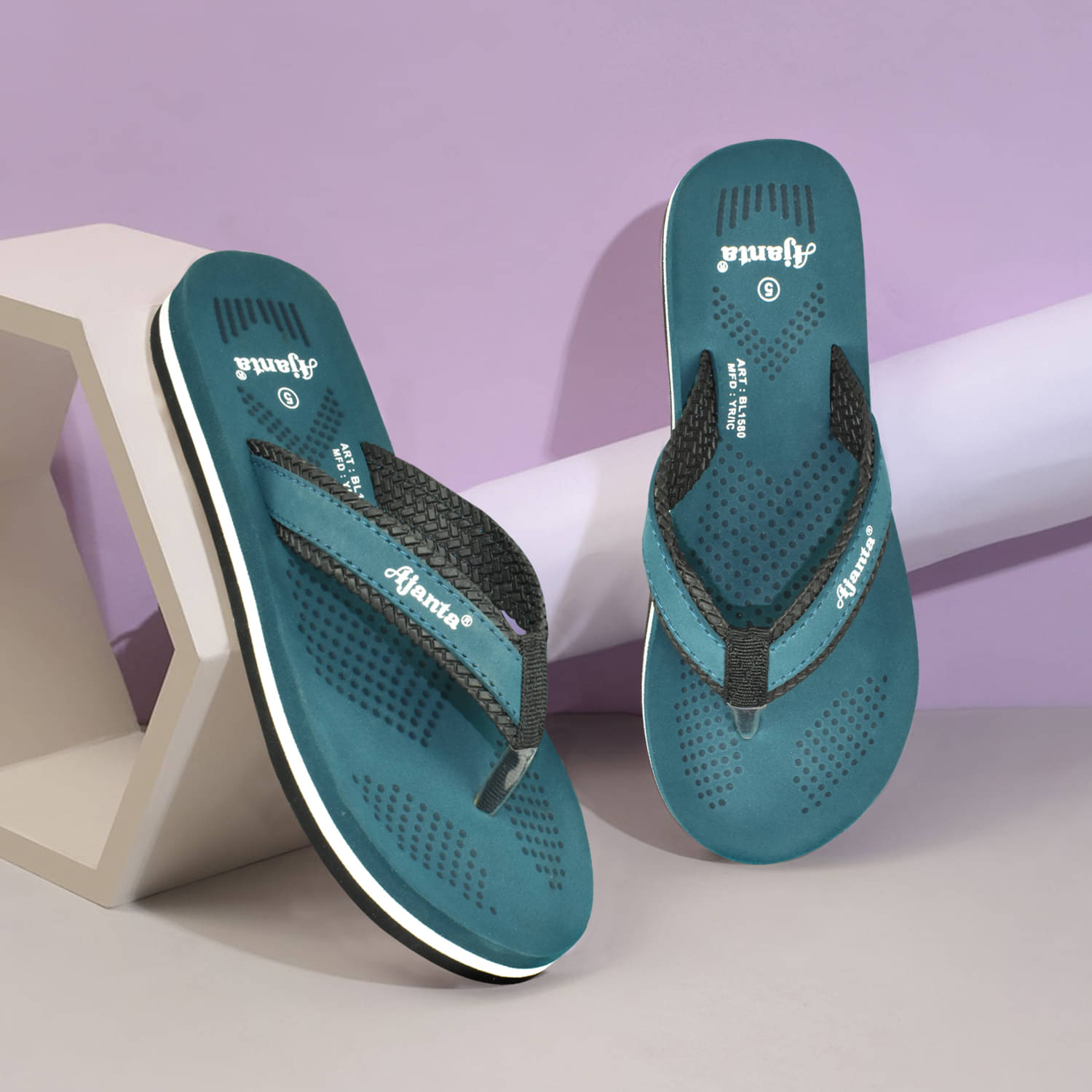     			Ajanta Olive Women's Daily Slipper