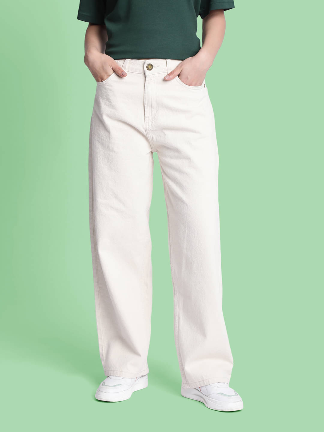    			Bene Kleed - Beige Cotton Baggy Fit Women's Jeans ( Pack of 1 )
