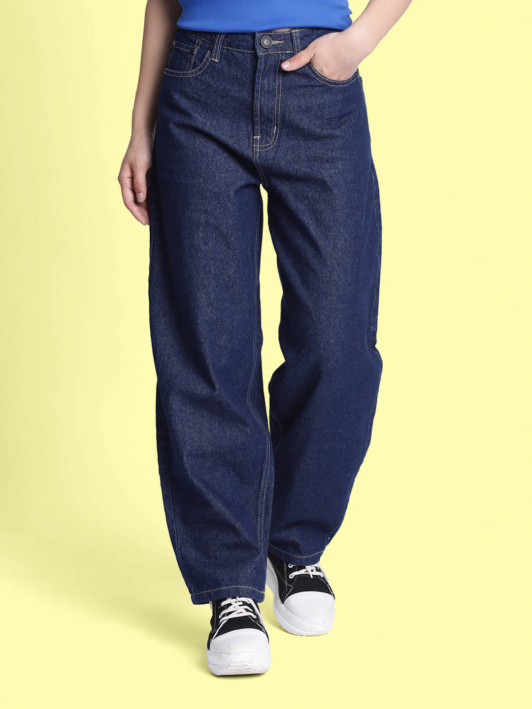     			Bene Kleed - Blue Cotton Wide Leg Women's Jeans ( Pack of 1 )