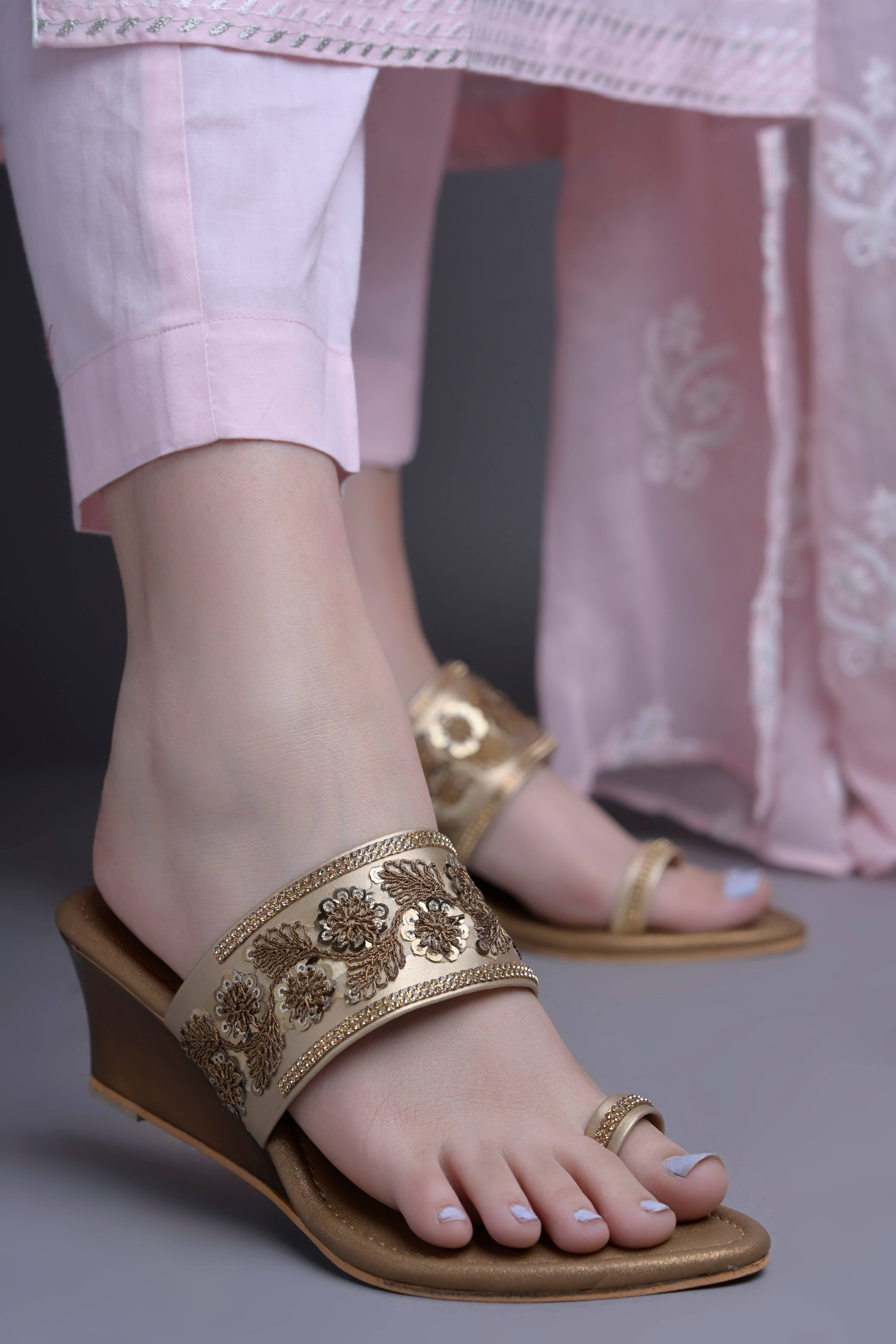     			JM Looks Tan Women's Slip On Heels