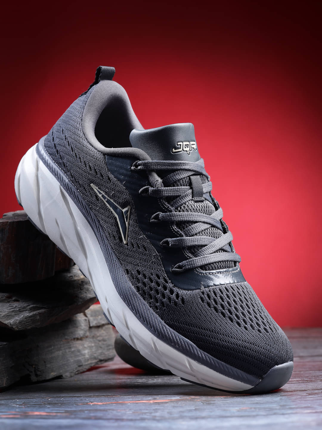     			JQR - Light Grey Women's Running Shoes