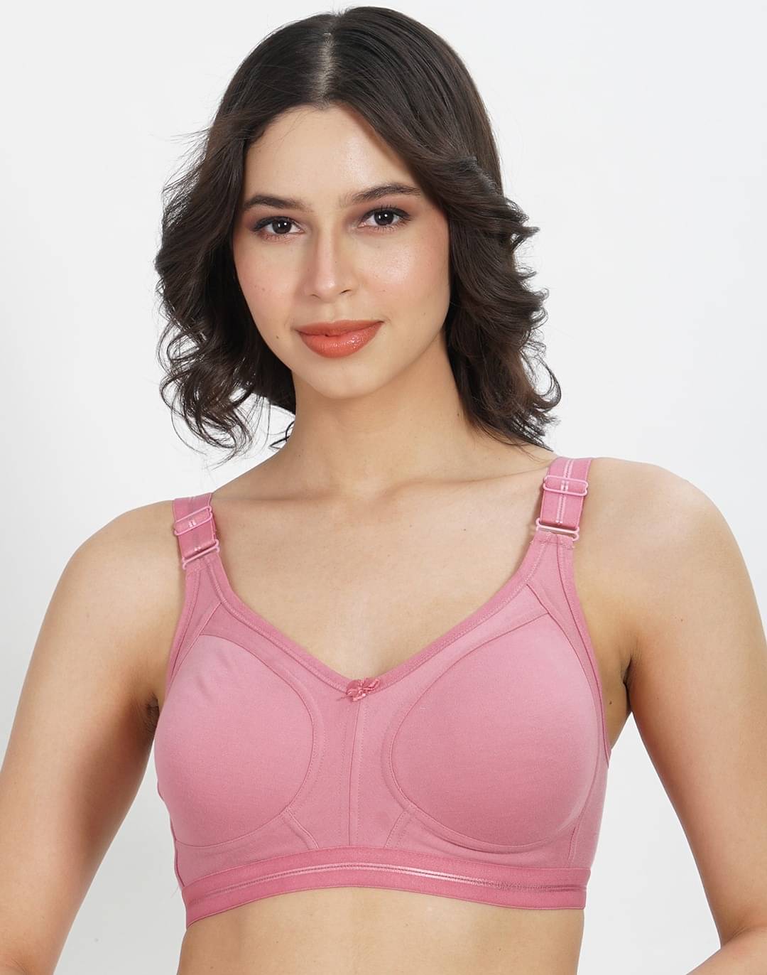     			Ladyland Pack of 1 Cotton Blend Non Padded Everyday Bra For Women ( Peach )