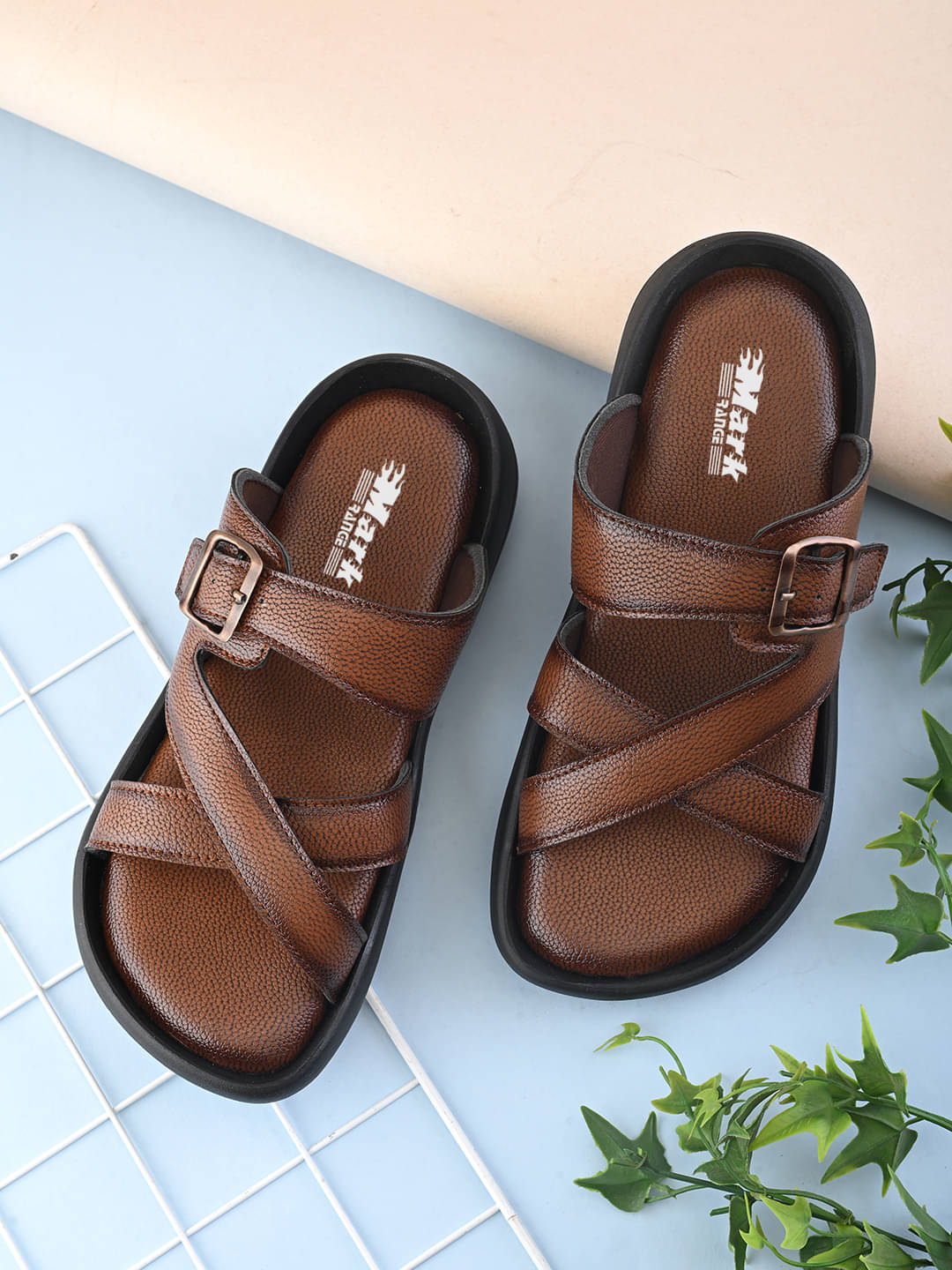     			MARKRANGE - Tan Men's Sandals
