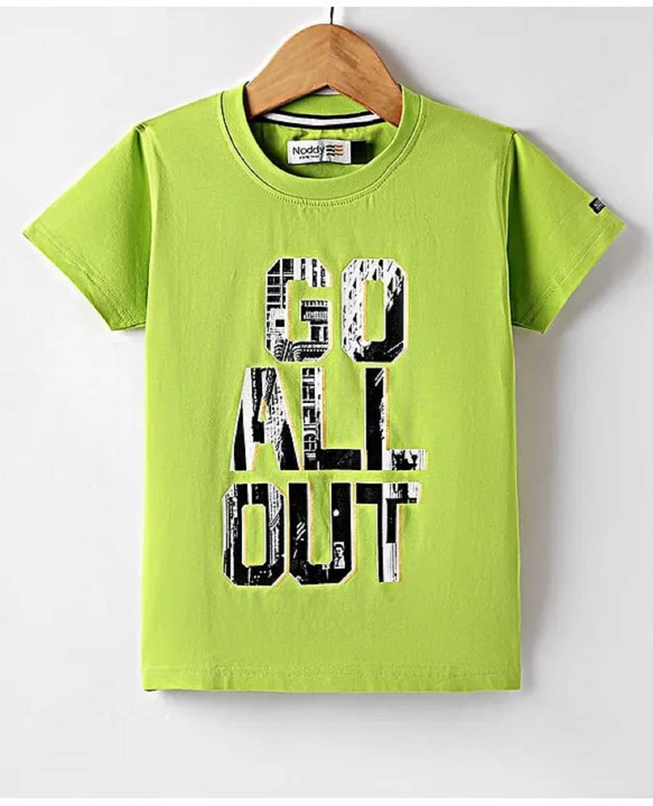    			Noddy Pack of 1 Boys Cotton Blend T-Shirt ( Green )