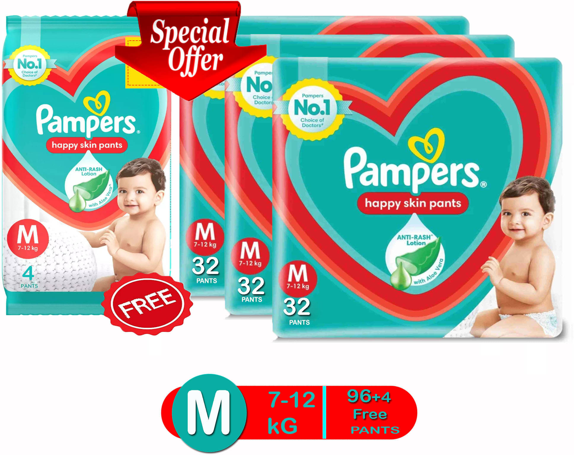     			Pamper M Diaper Pants ( More than 50 )