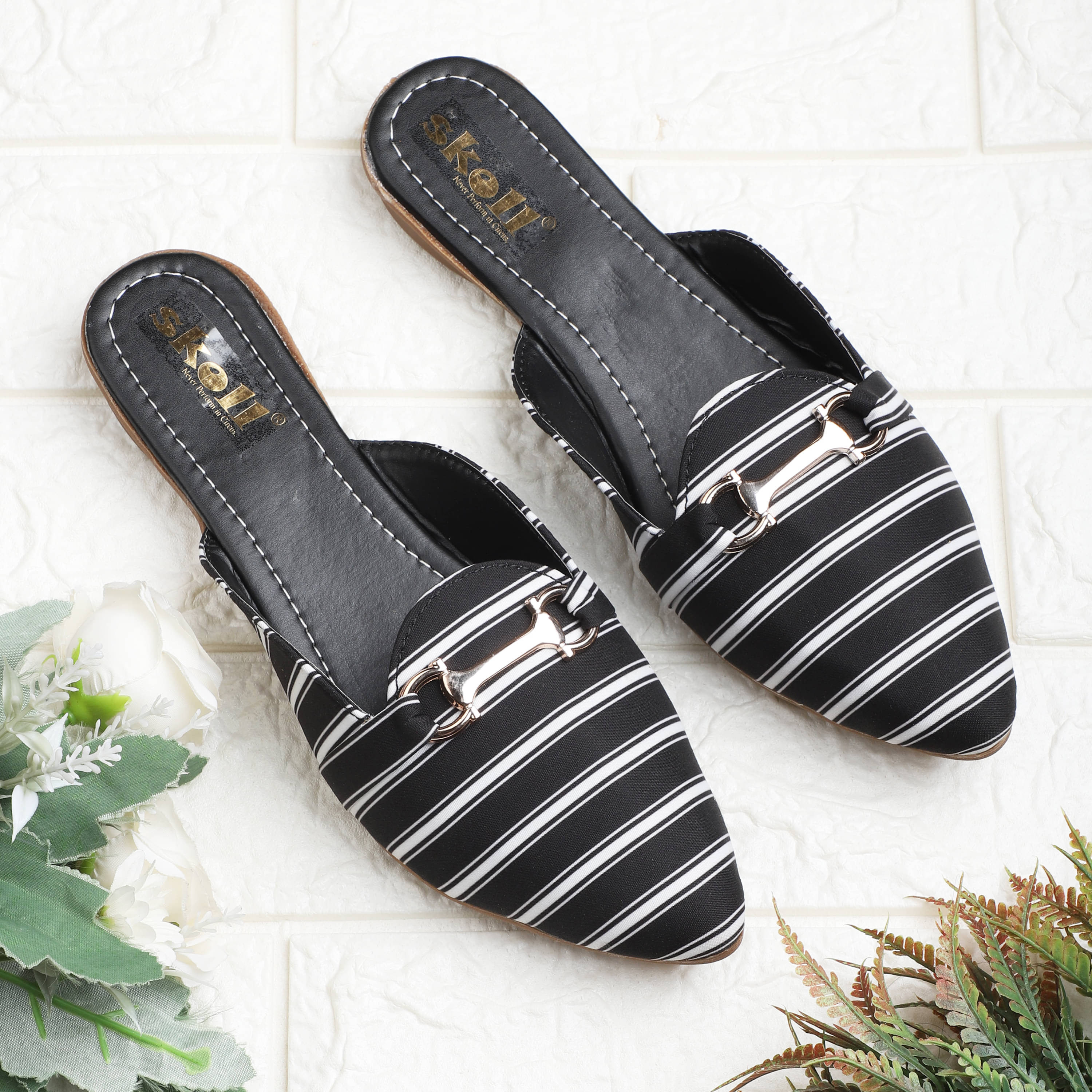     			SKOLL Black Women's Flats