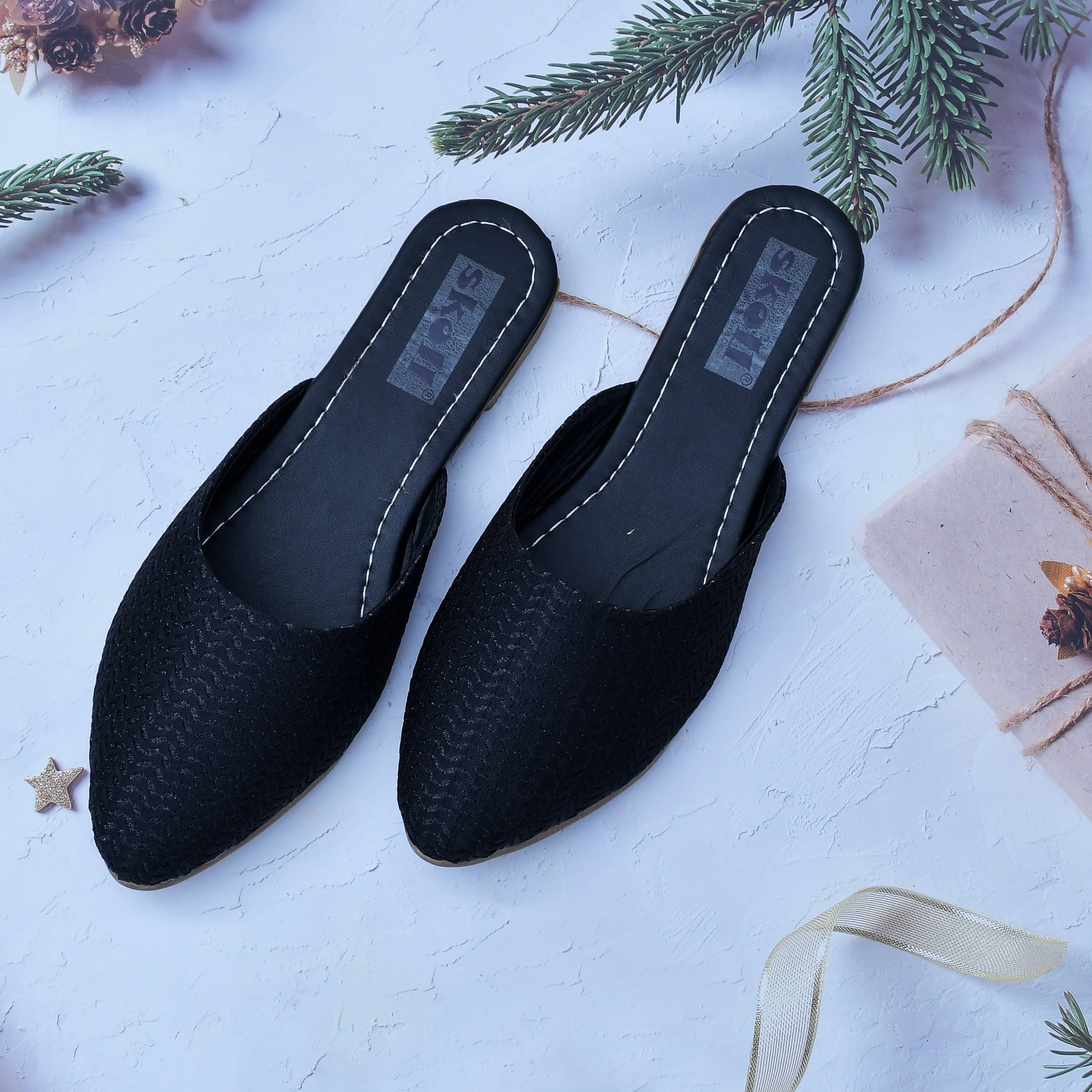     			SKOLL Black Women's Flats
