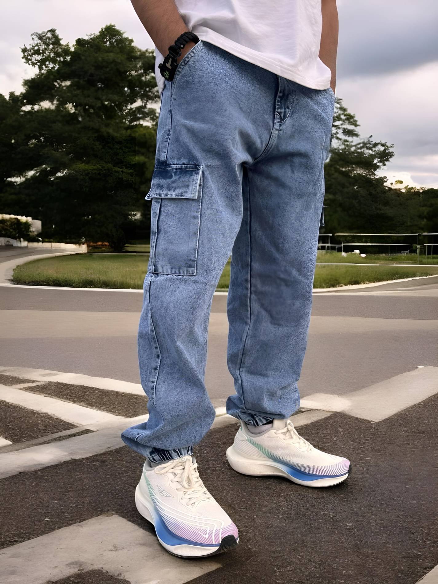     			Styzon Jogger Men's Jeans - Light Blue ( Pack of 1 )