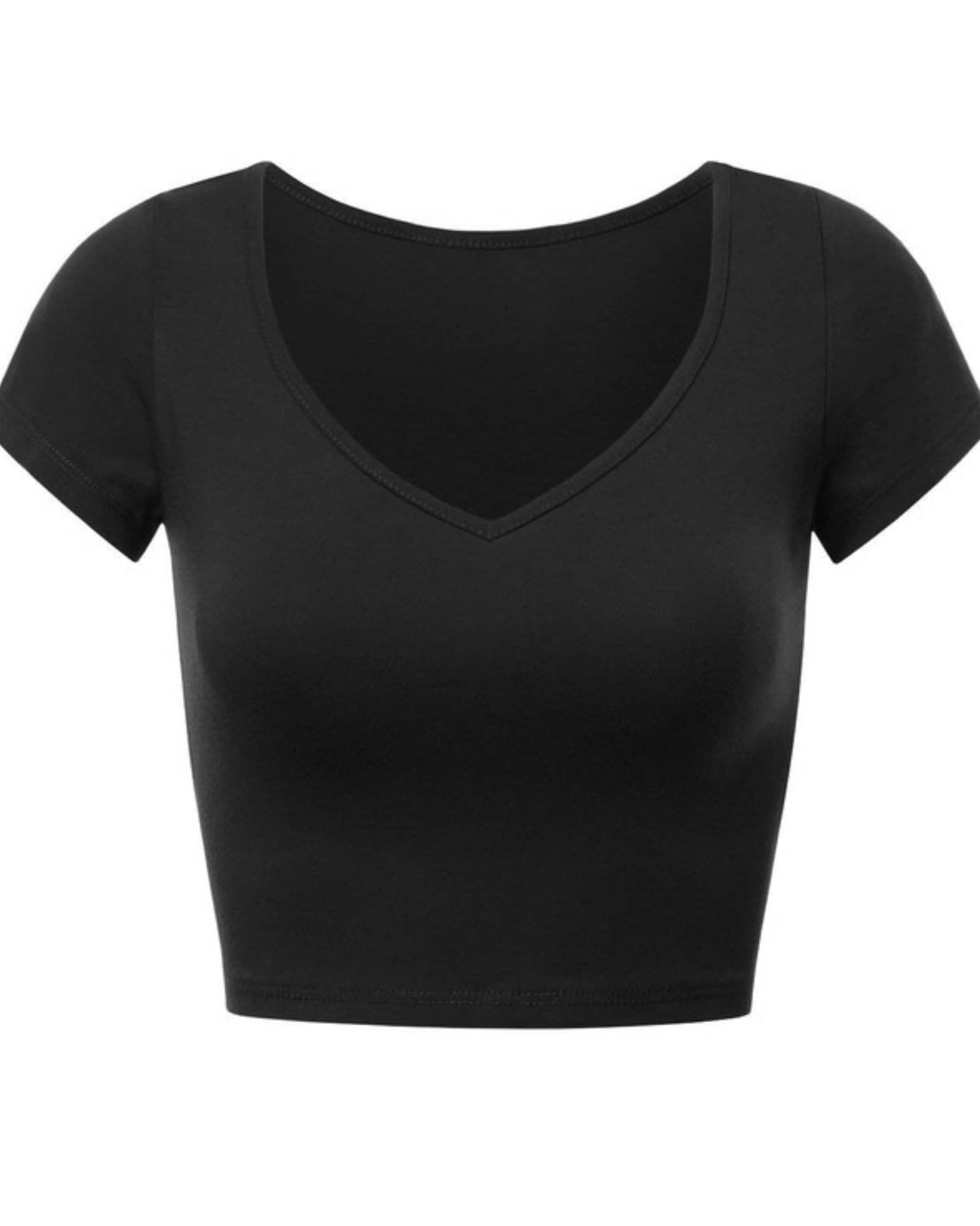     			THE BLAZZE Women's Cotton Crop Top ( Black )