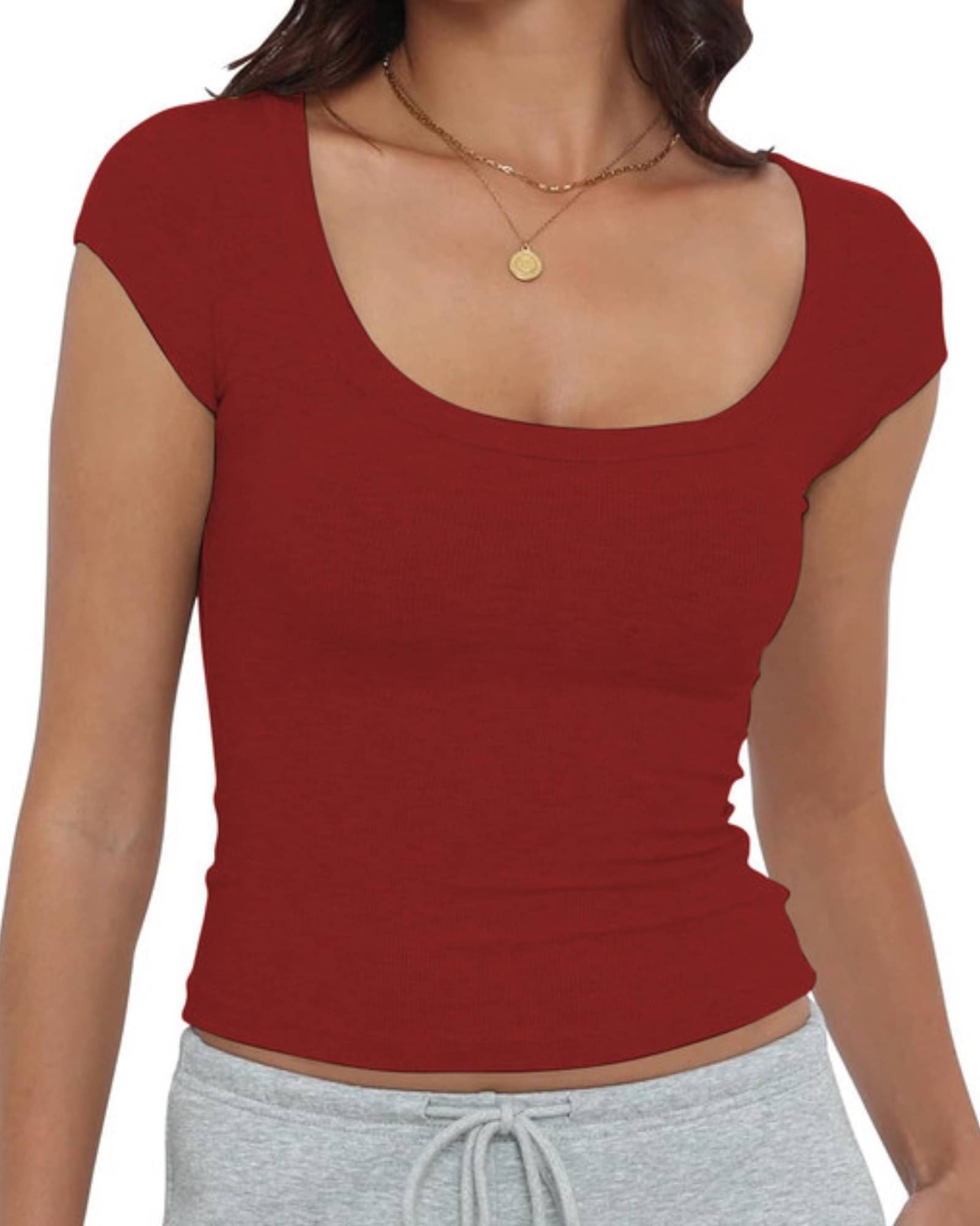THE BLAZZE Women's Cotton Crop Top ( Brown ) THE BLAZZE Women's Cotton Crop Top ( Brown )