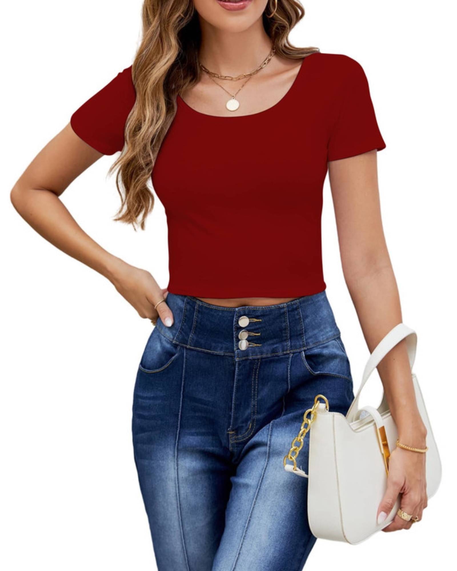 THE BLAZZE Women's Cotton Crop Top ( Brown ) THE BLAZZE Women's Cotton Crop Top ( Brown )