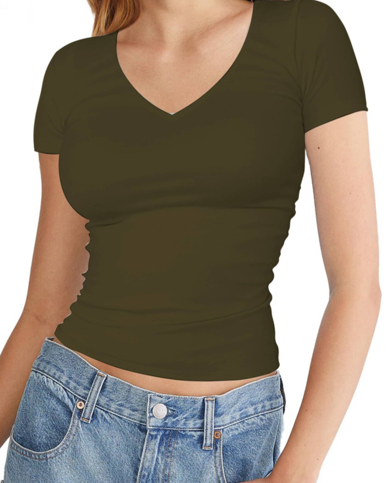 THE BLAZZE Women's Cotton Crop Top ( Green ) THE BLAZZE Women's Cotton Crop Top ( Green )