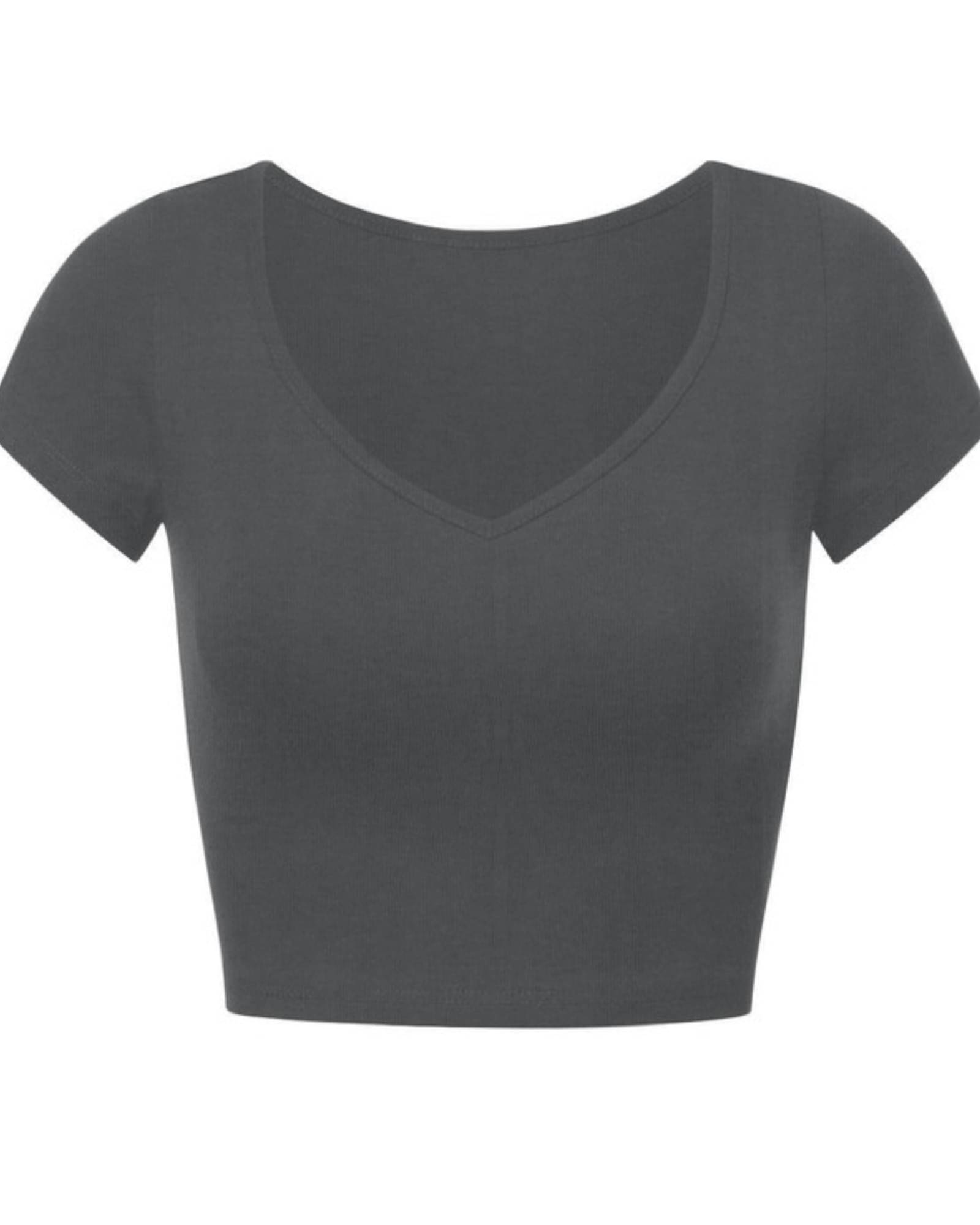     			THE BLAZZE Women's Cotton Crop Top ( Grey )