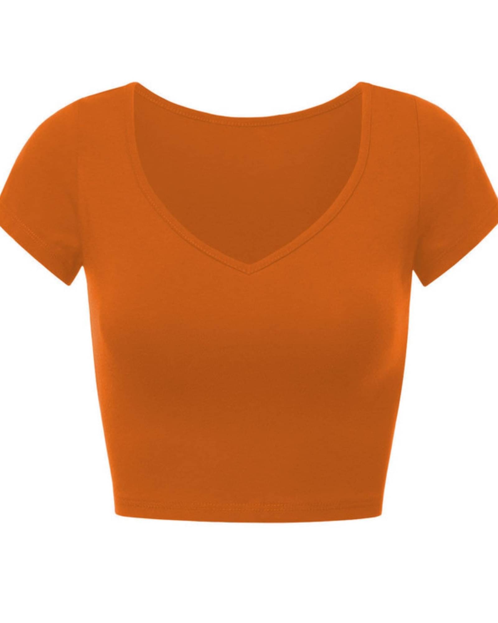     			THE BLAZZE Women's Cotton Crop Top ( Orange )