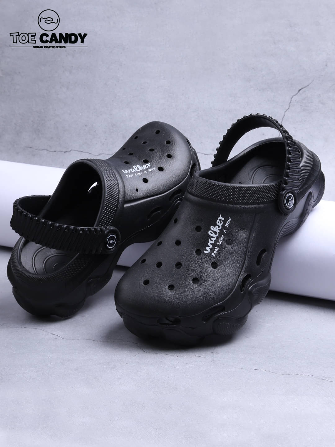     			TOE CANDY - Black Men's Clogs