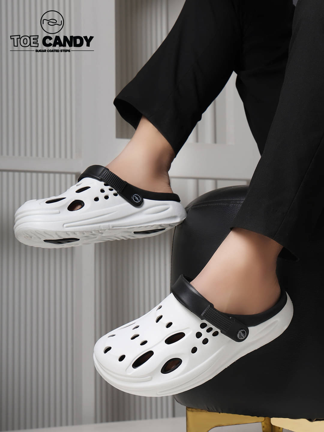     			TOE CANDY - OffWhite Men's Clogs