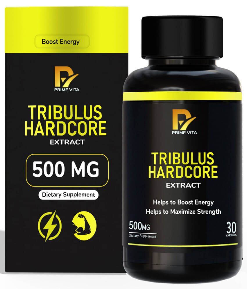     			PRIME VITA Tribulus Hardcore Extract 500Mg | Helps to Boosts Energy & Maximize Strength | Enhance Sex Hormone Level (30 Capsule)