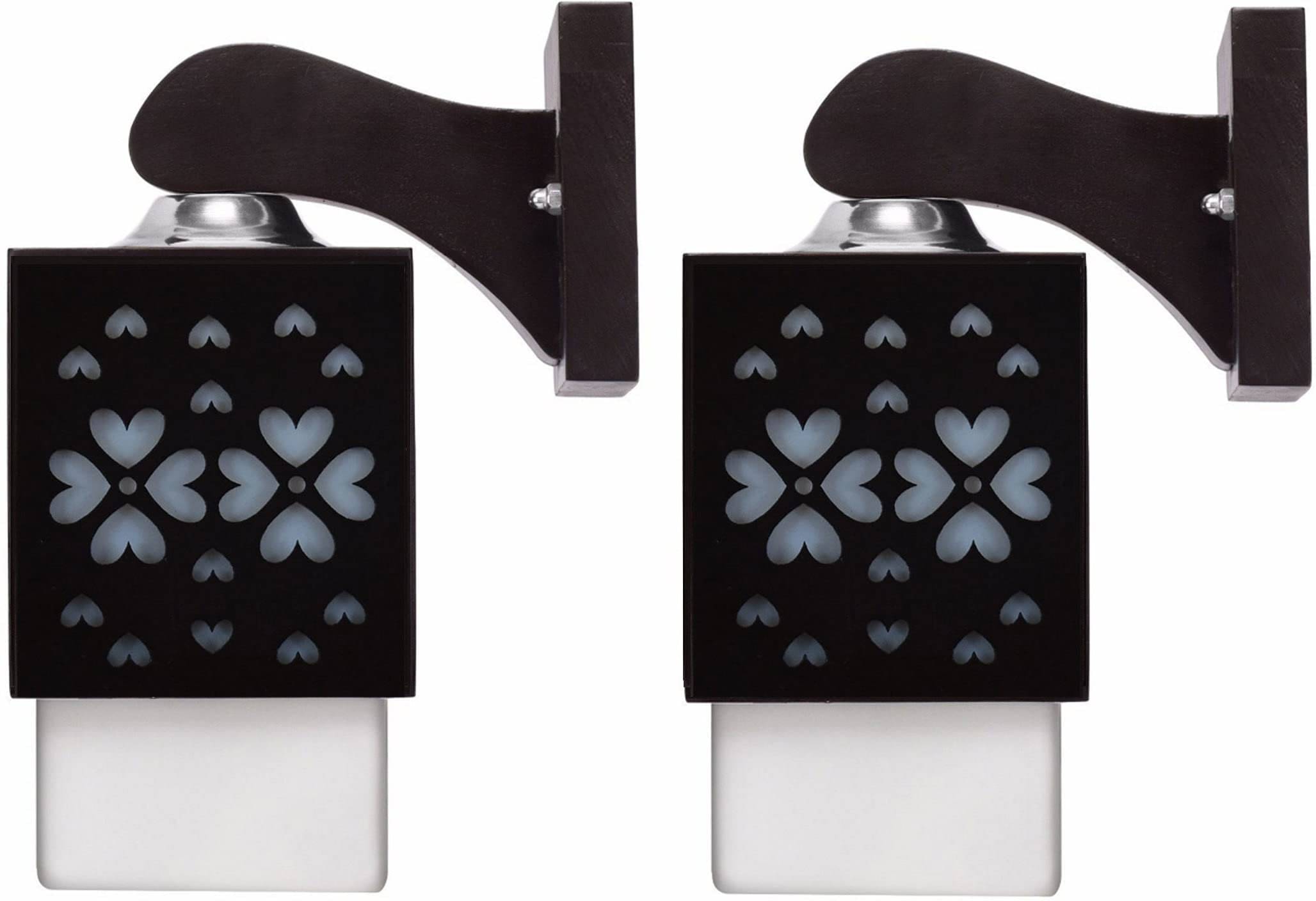     			1st Time Black Swing Arm Wall Light ( Pack of 2 )
