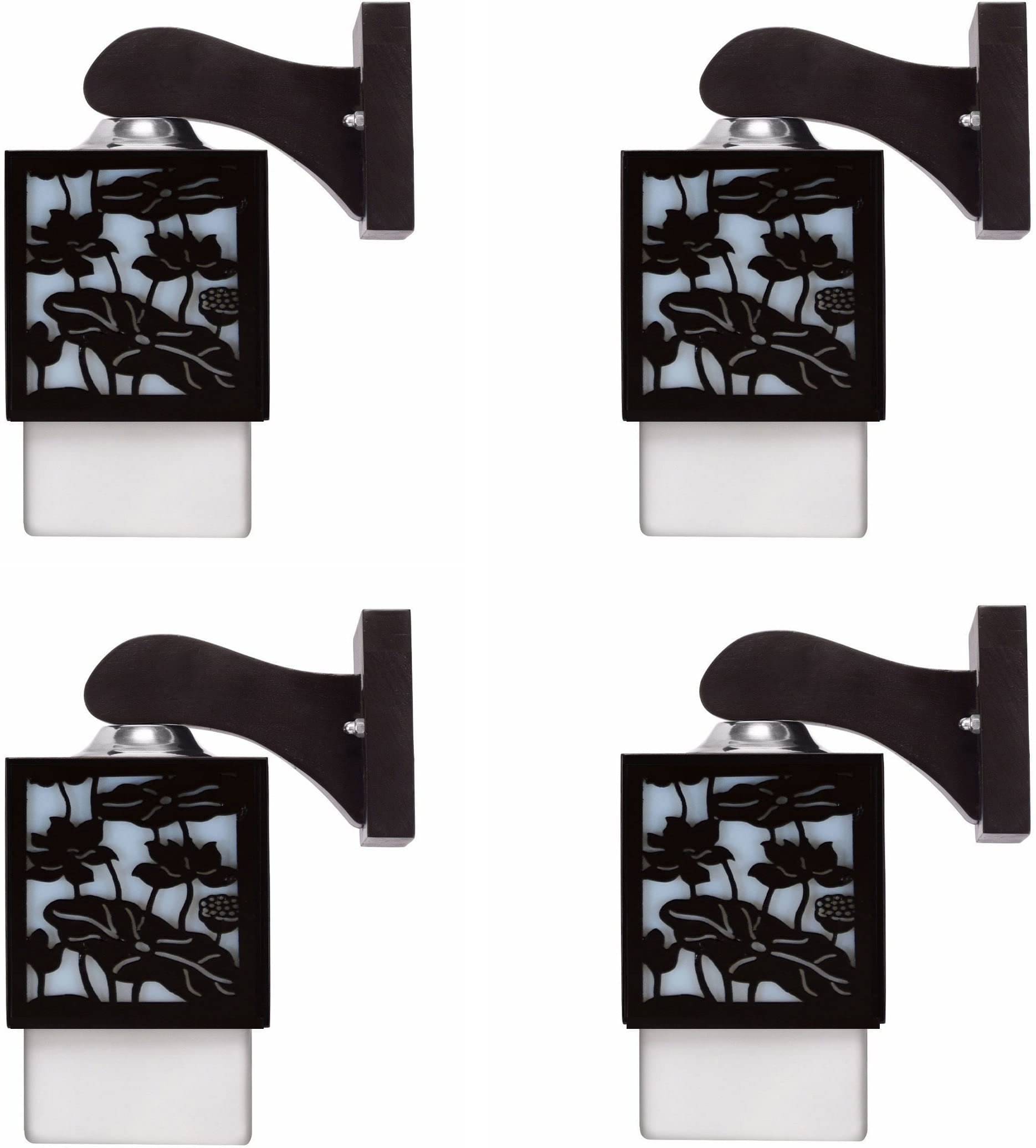     			1st Time Black Swing Arm Wall Light ( Pack of 4 )