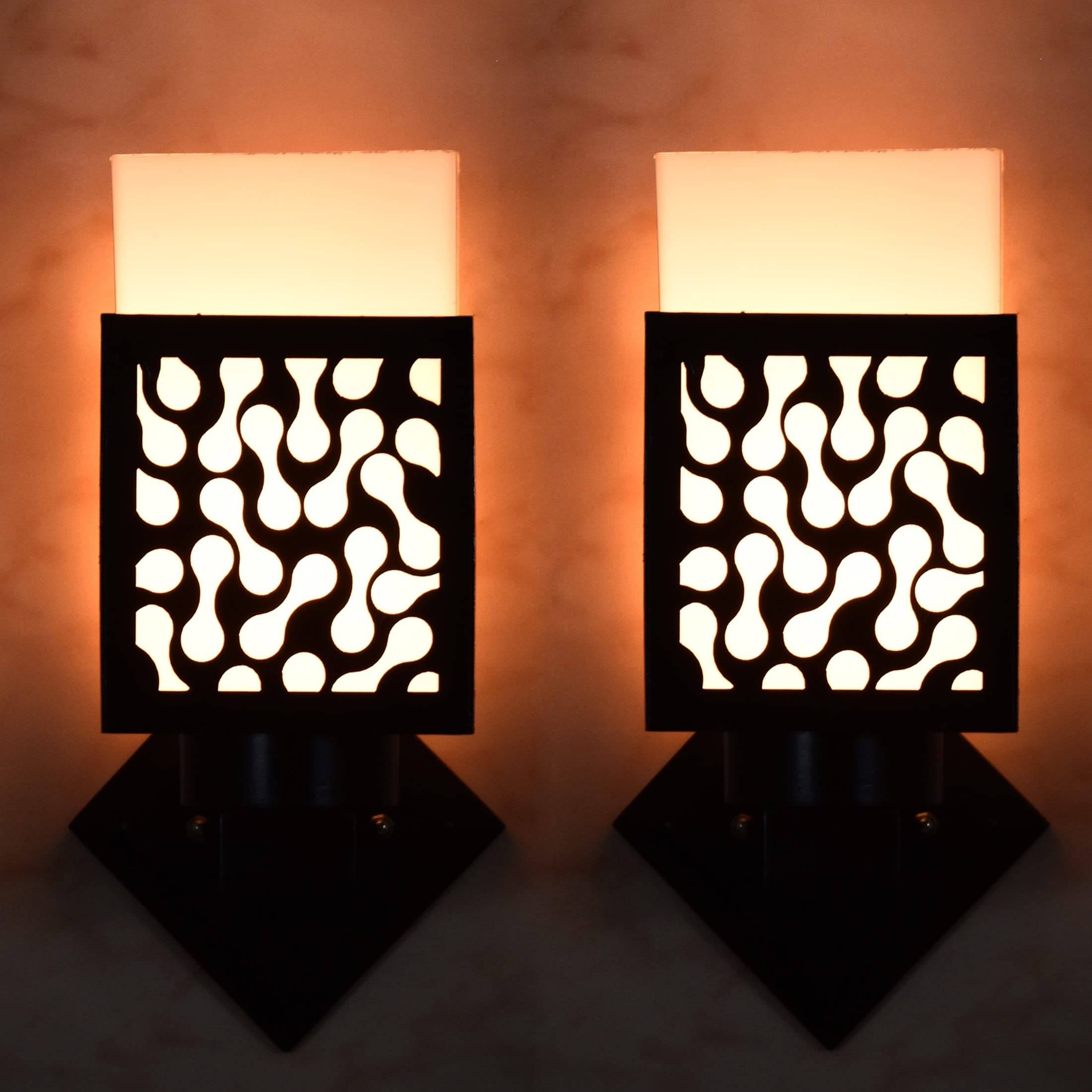     			1st Time Multicolor Up Light Wall Lamp ( Pack of 2 )
