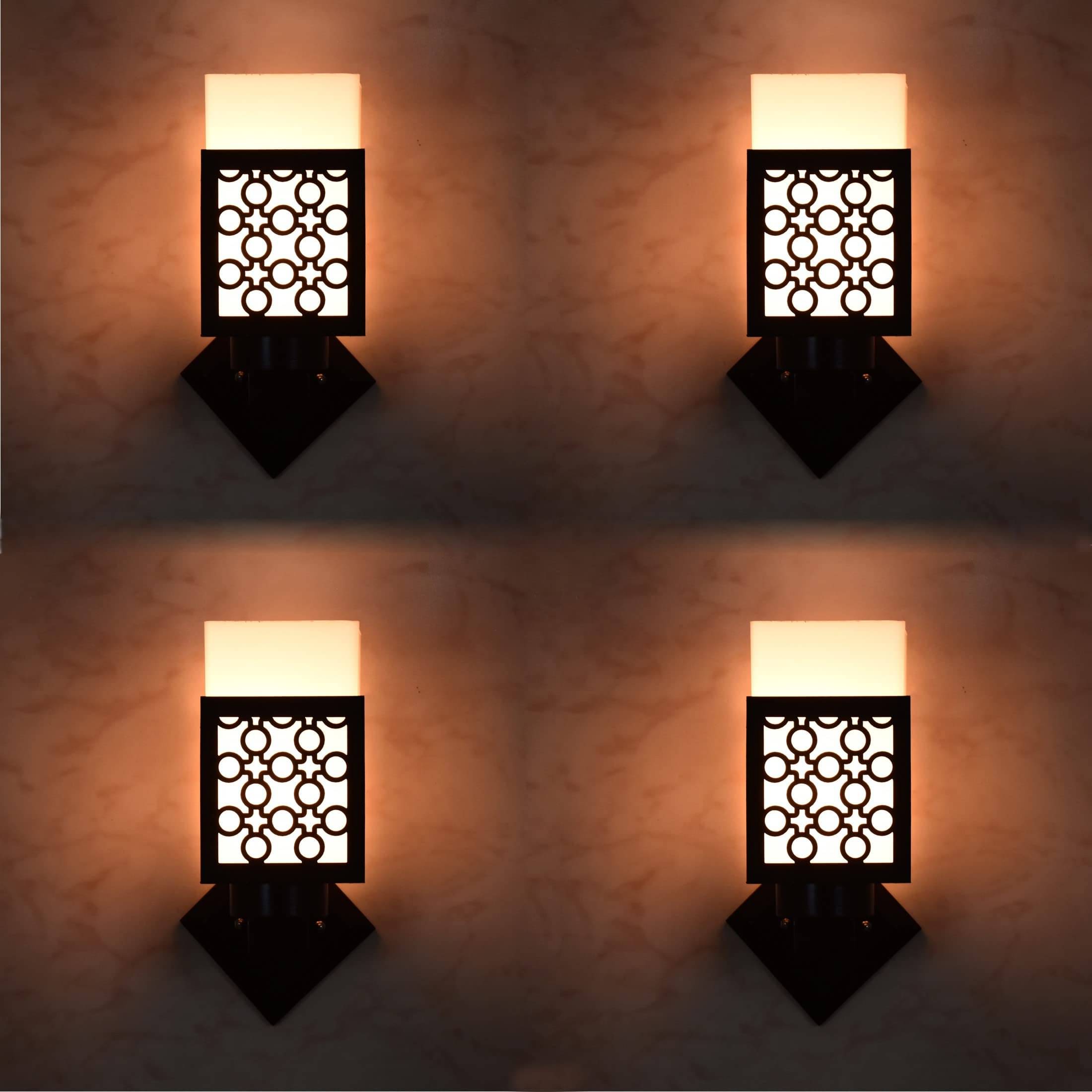     			1st Time Multicolor Up Light Wall Lamp ( Pack of 4 )
