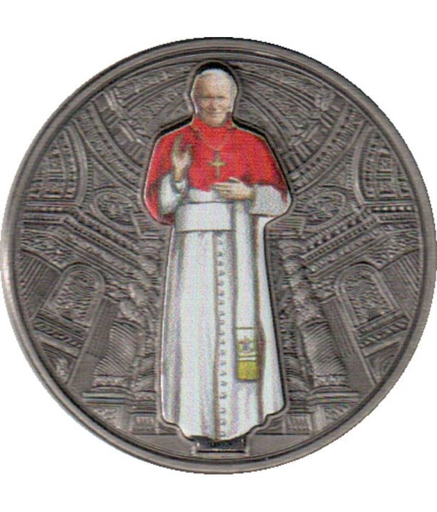     			5 KWACHA MALAWI 2010 POPE JOHN PAUL II BEAUTIFUL COLOURED COIN WITH CAPSULE
