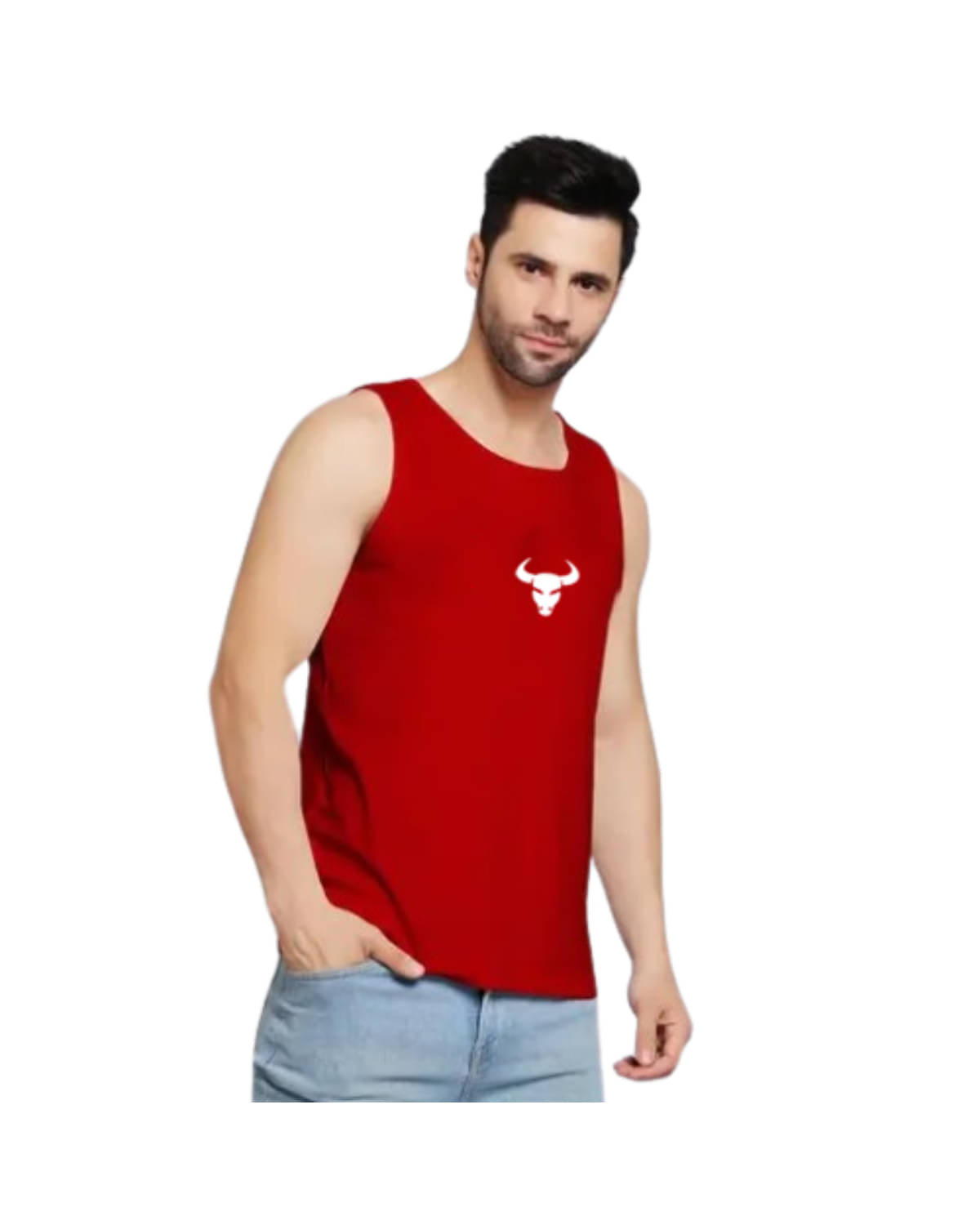 ATIGIANO APPAREL Pack of 1 Polyester Gym Vest For Men ( Red ) ATIGIANO APPAREL Pack of 1 Polyester Gym Vest For Men ( Red )