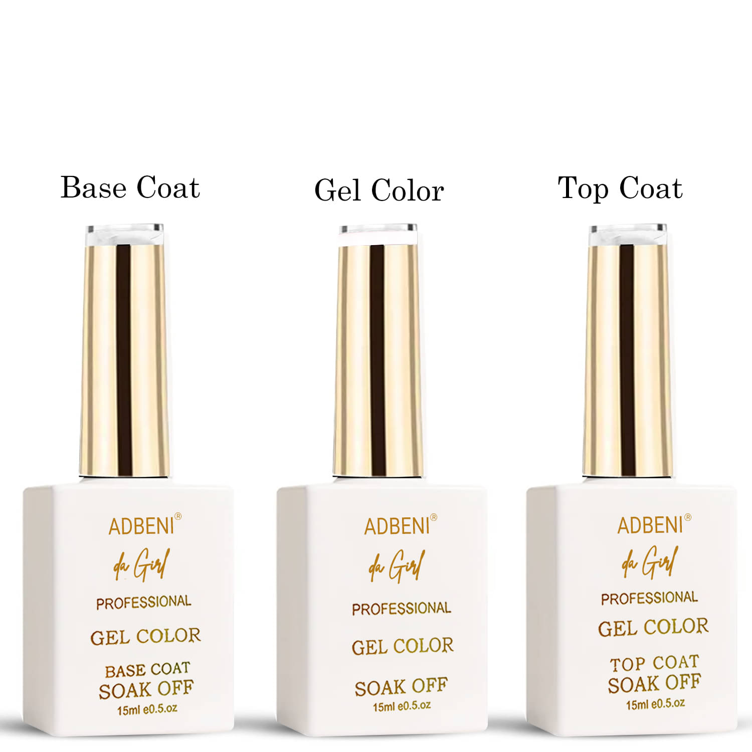     			Adbeni White Glossy Nail Polish Kit 45 ( Pack of 3 )