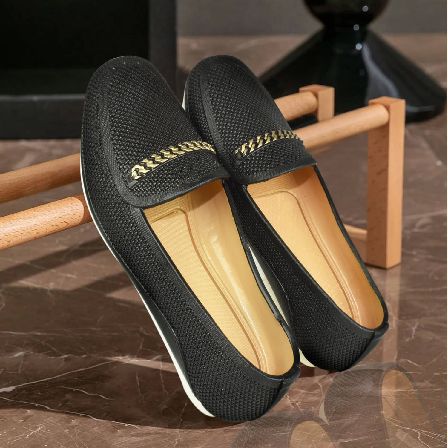     			Ajanta Black Women's Casual Ballerinas