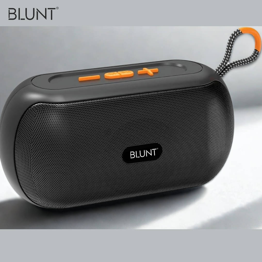     			BLUNT SOUNDWAVE L4 10 W Bluetooth Speaker Bluetooth V 5.3 with SD card Slot,USB,3D Bass Playback Time 16 hrs Black